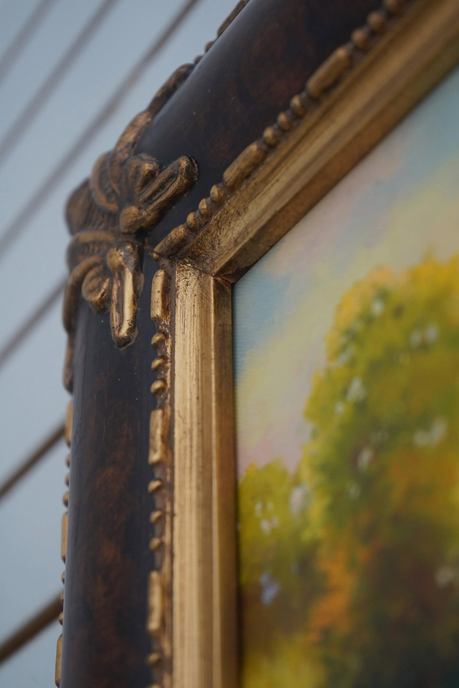 Framed Marsh Signed Oil Painting on Canvas ~ Signed - 4