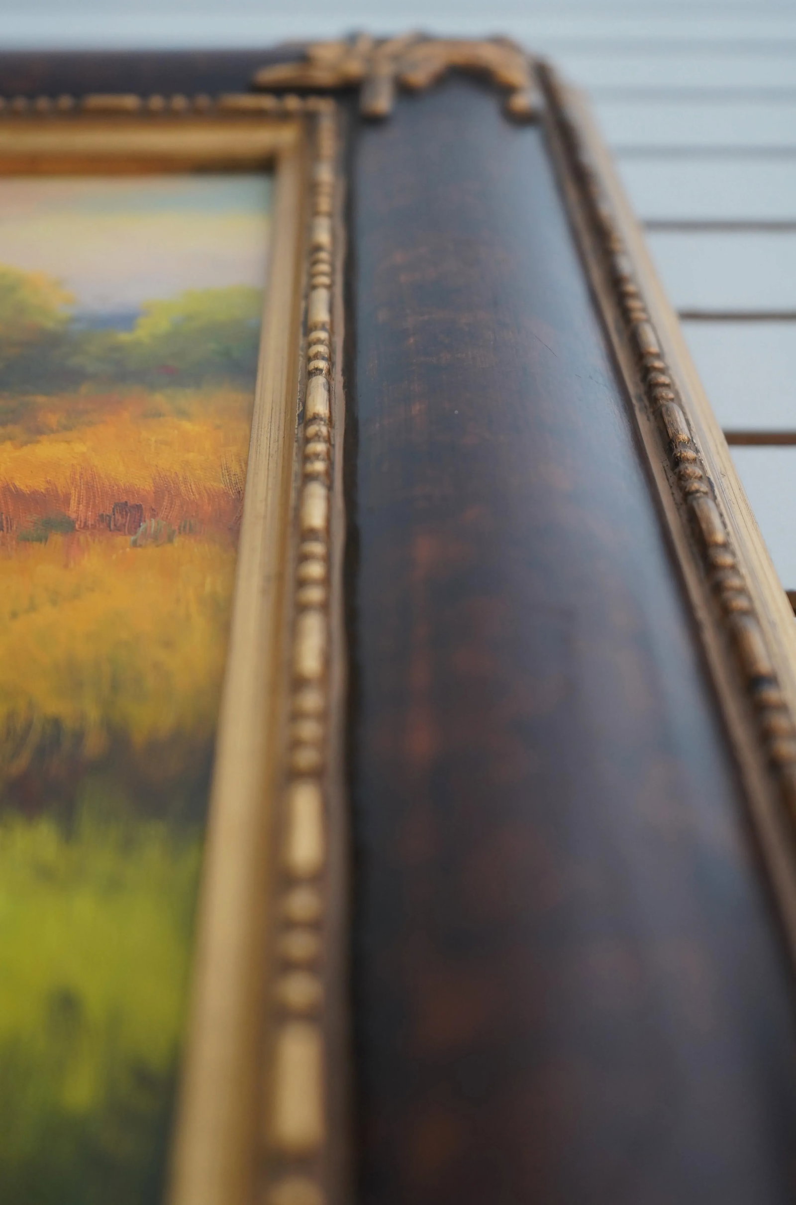 Framed Marsh Signed Oil Painting on Canvas ~ Signed - 6