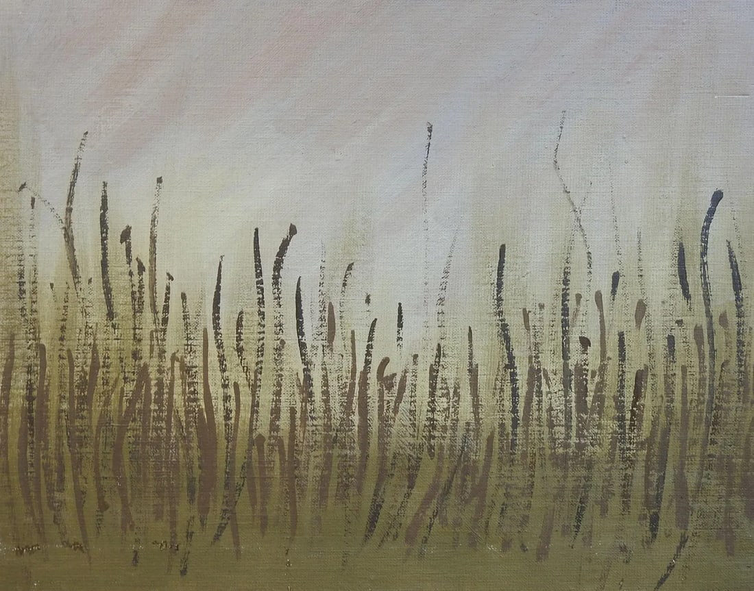 Mid 19th Century Abstract Grass Painting - 4