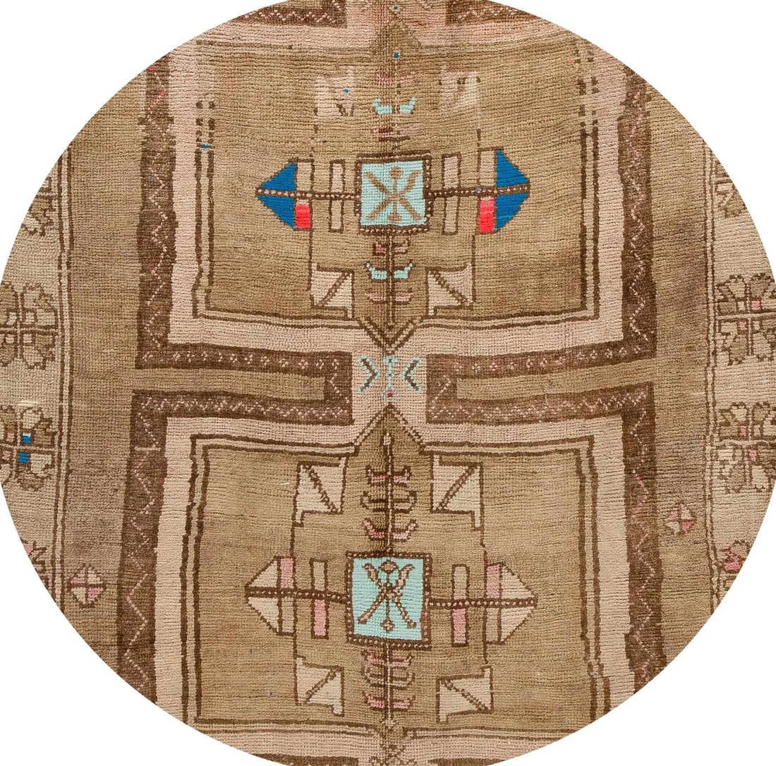 Mid-Century Vintage Kars Runner Wool Rug - 2
