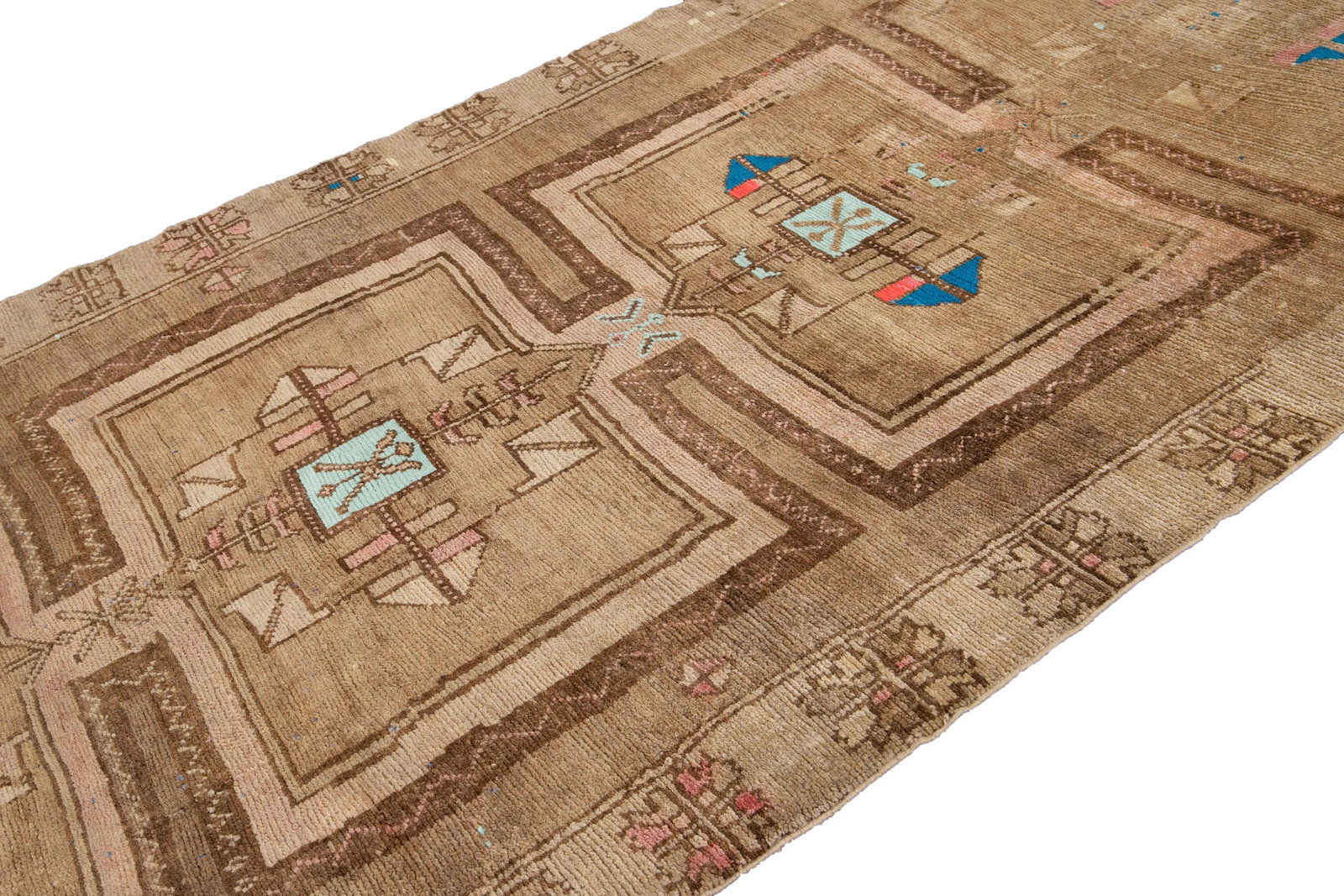 Mid-Century Vintage Kars Runner Wool Rug - 8