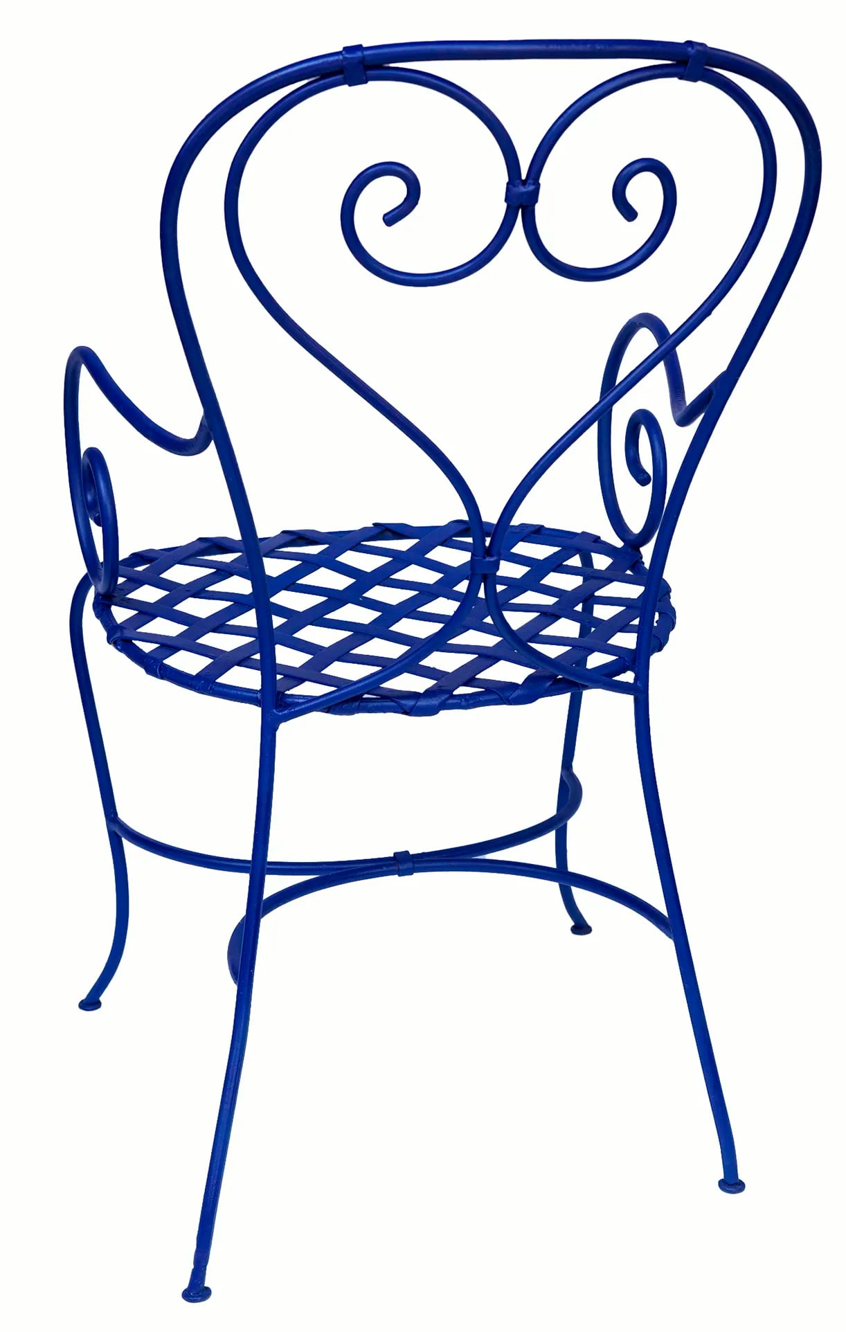 Late 20th Century Wrought Iron Garden Chairs in Marjorelle Blue - Set of 2 - 6