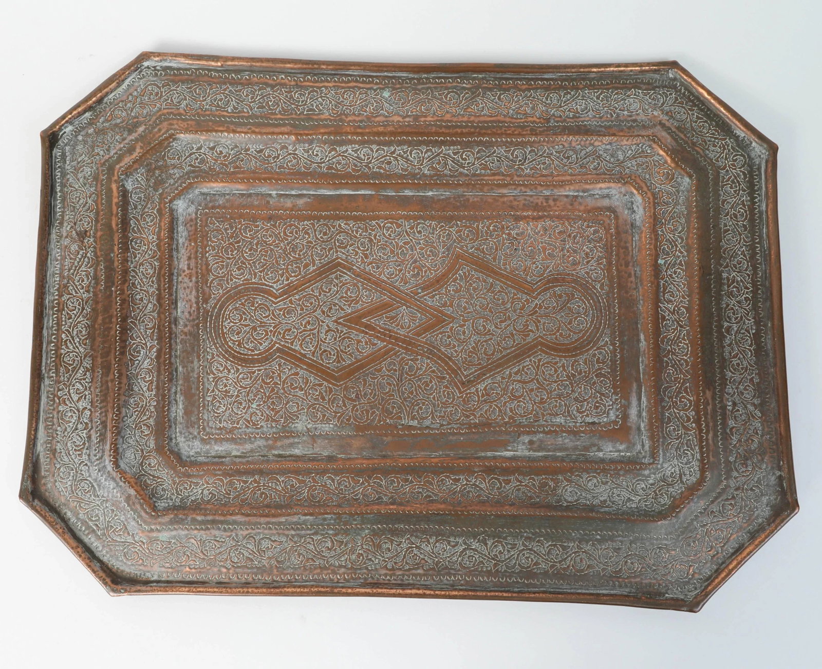 Middle Eastern Octagonal Moorish Copper Tray Charger - 3