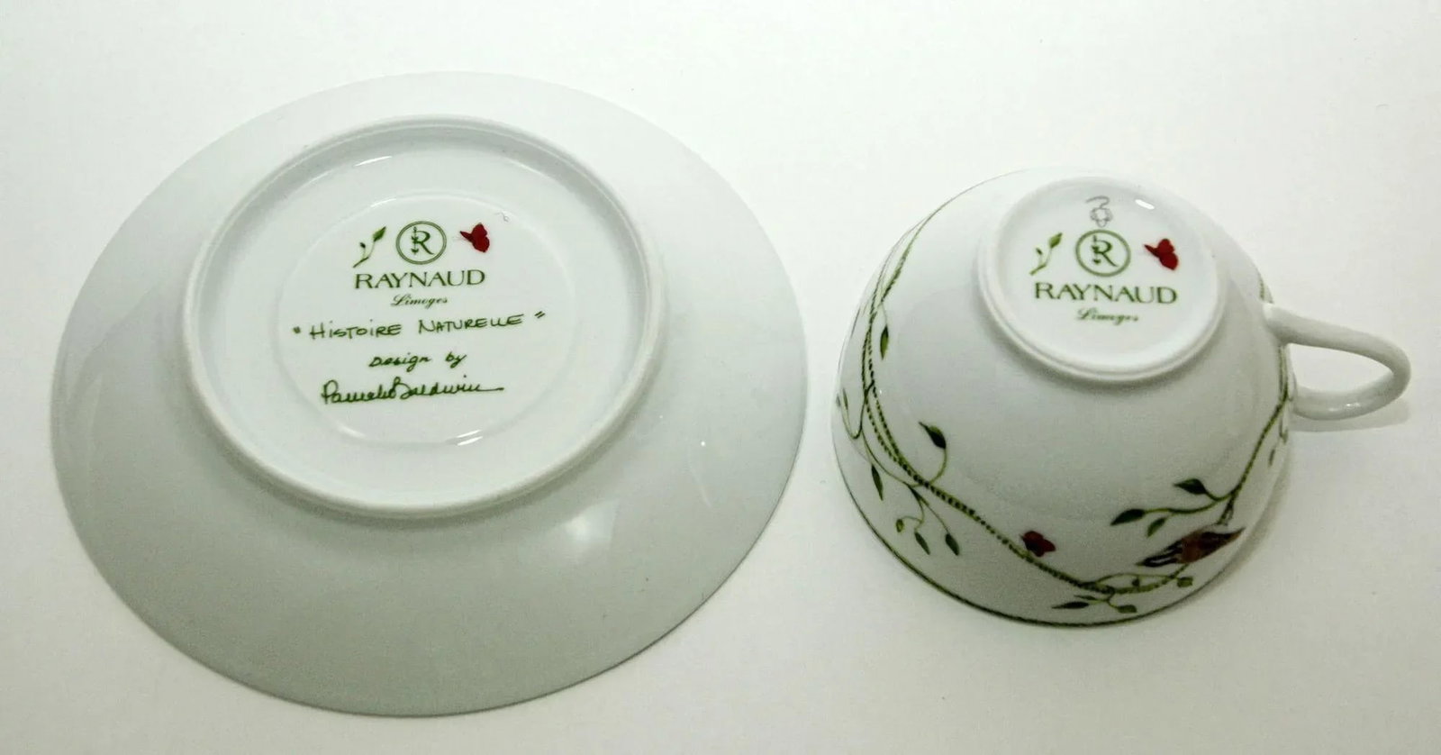Raynaud Limoges France Porcelain Set Histoire Naturelle Design by Pamela Baldwin - 6