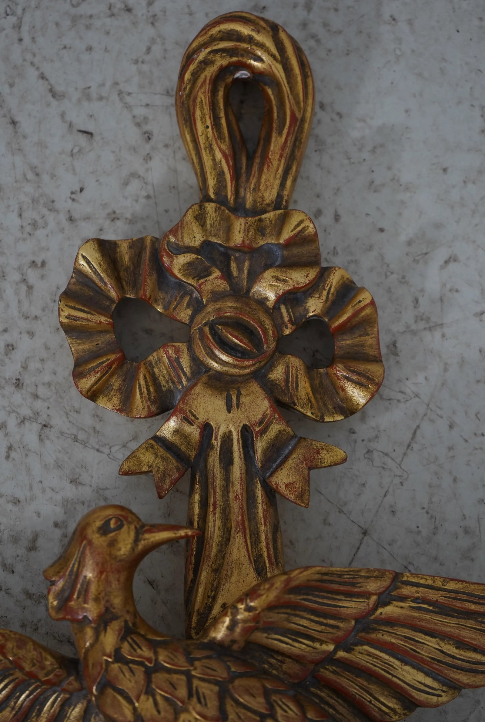 Pair Federal Style Gold Finish Eagle Candelabras - 11