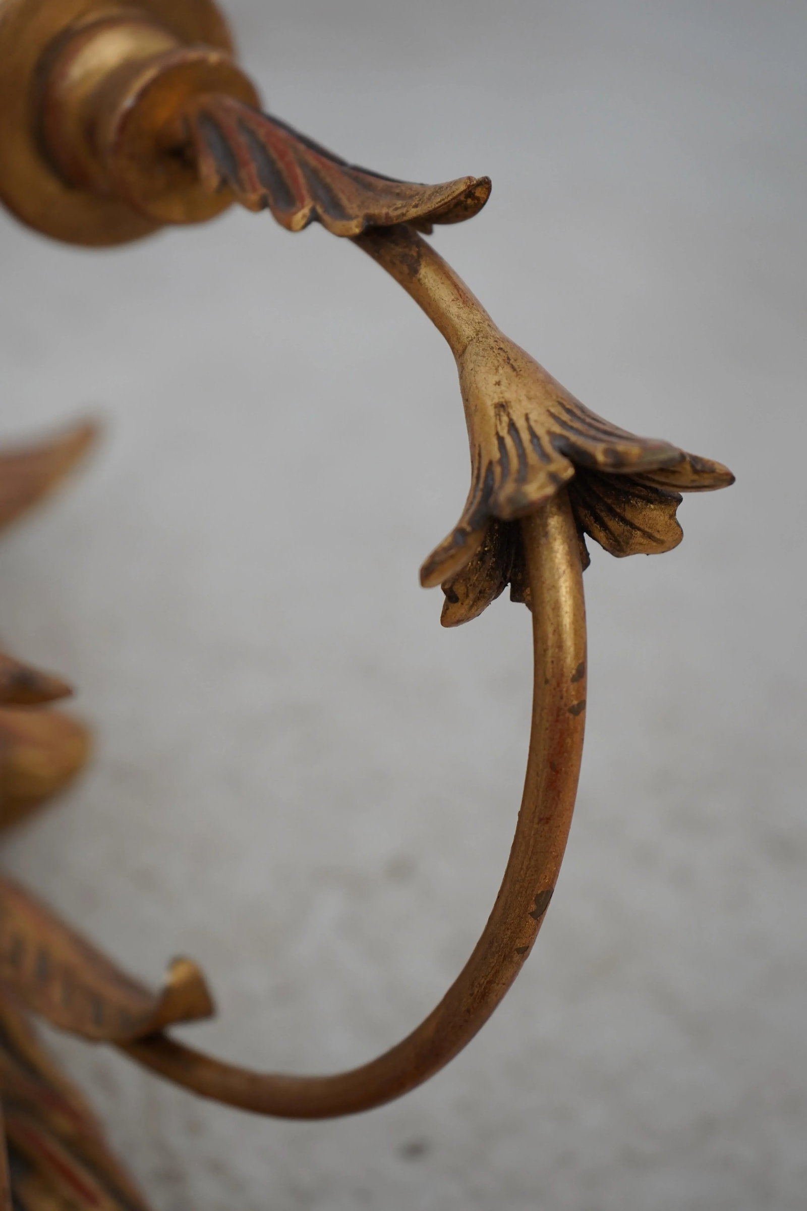 Pair Federal Style Gold Finish Eagle Candelabras - 4