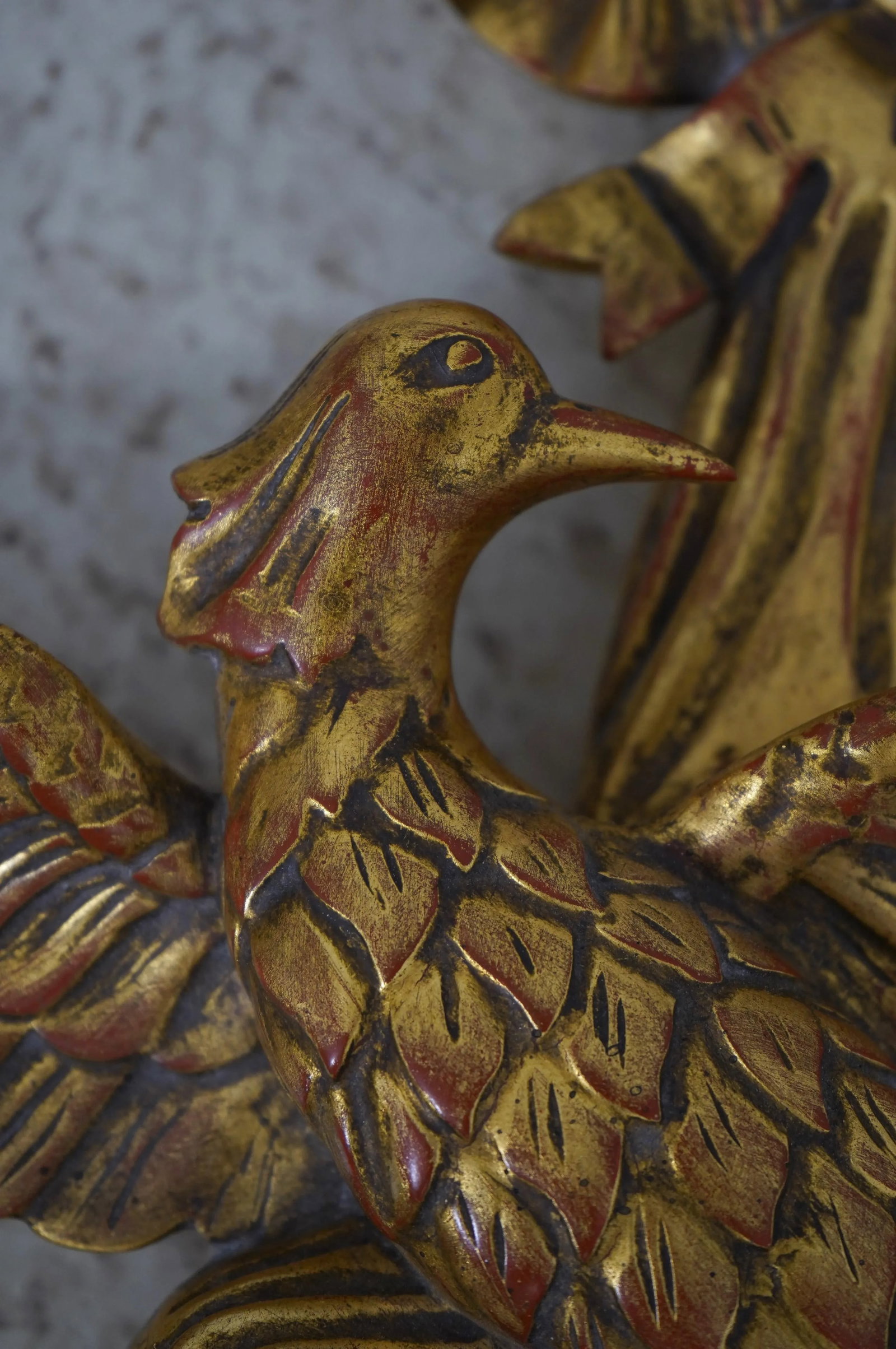 Pair Federal Style Gold Finish Eagle Candelabras - 8