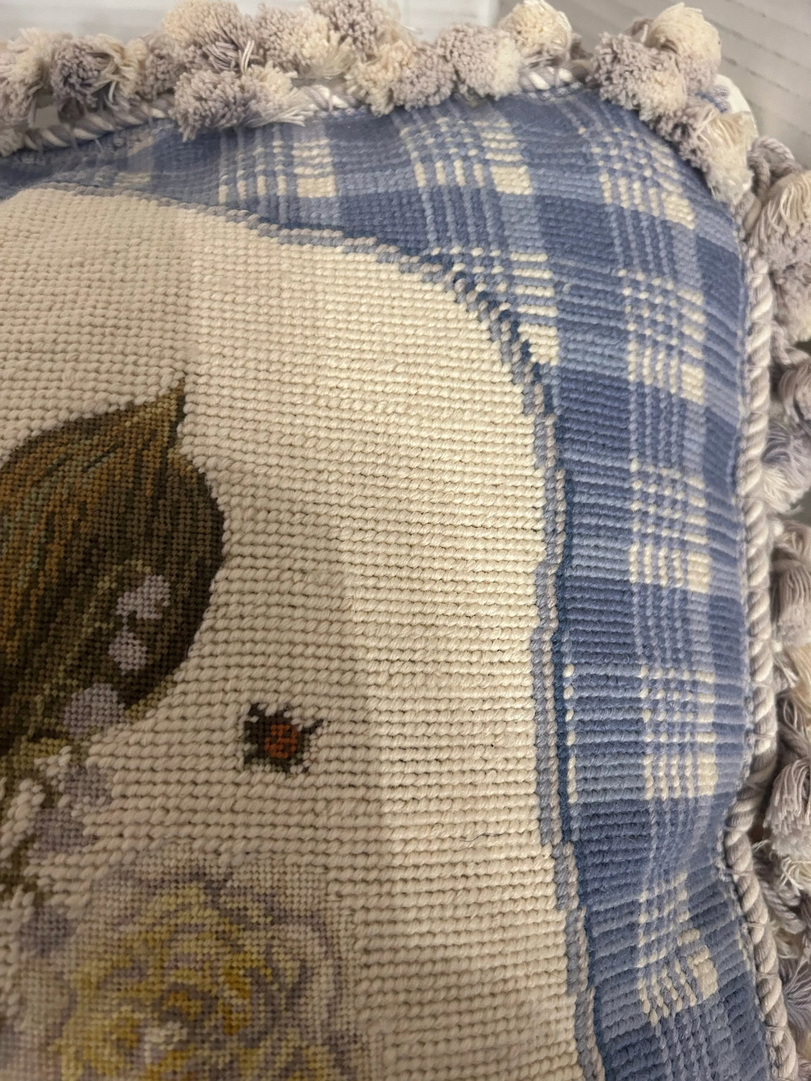 Pair of Vintage Needlepoint Pillows - 5