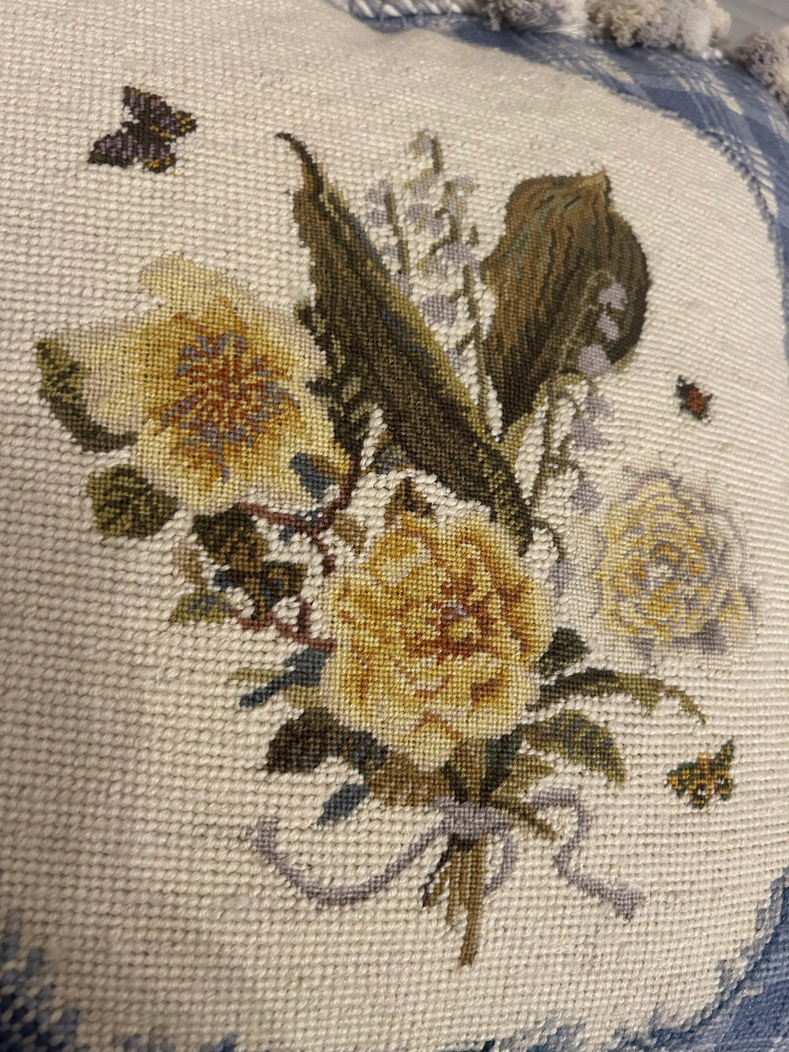 Pair of Vintage Needlepoint Pillows - 8