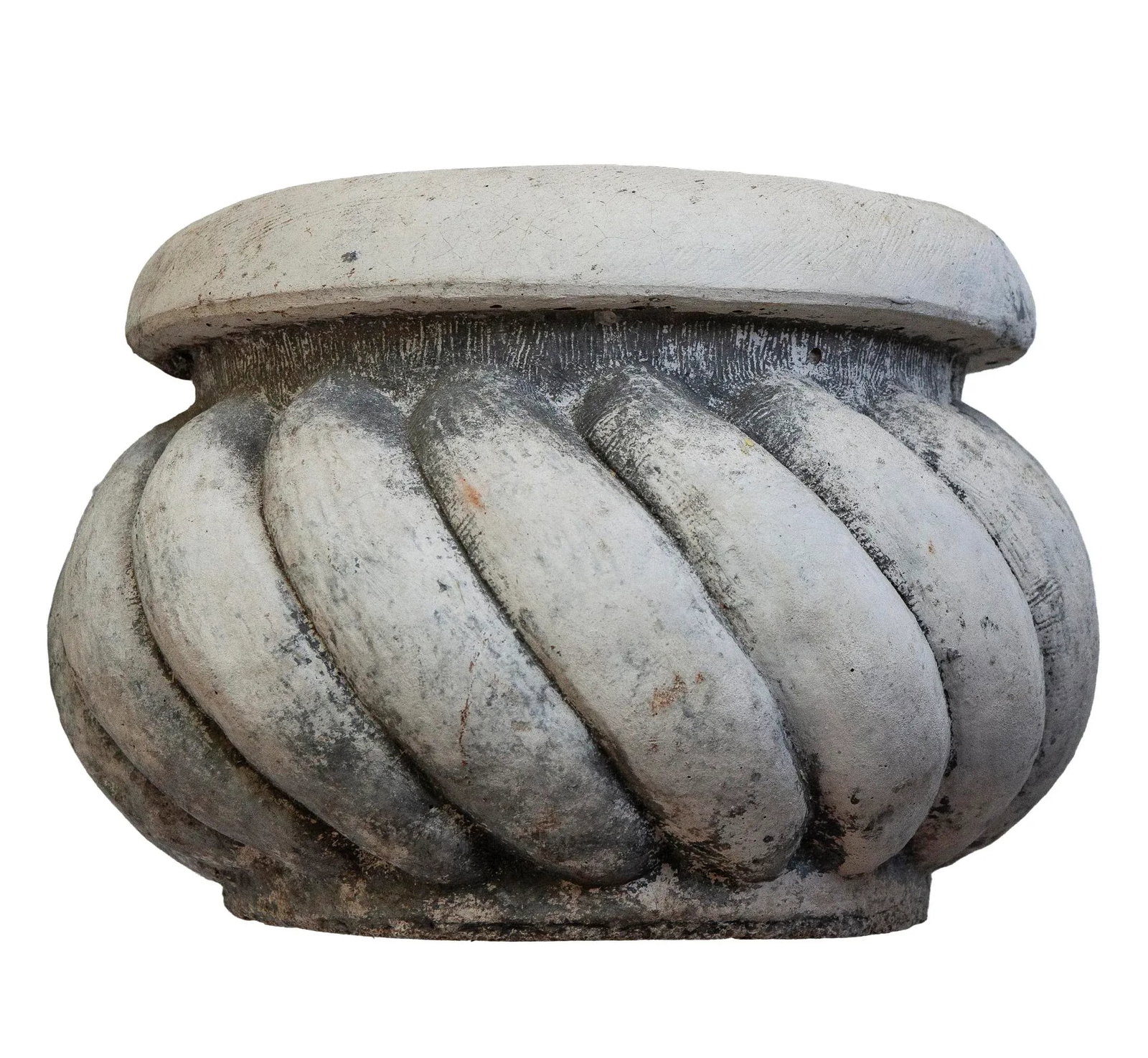 Vintage Concrete Planter Pots - A Pair - 4