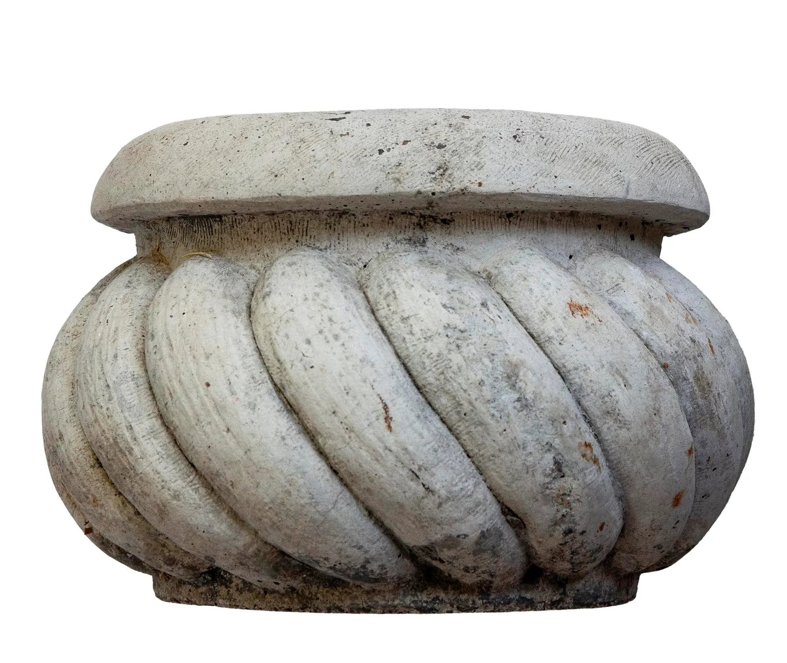 Vintage Concrete Planter Pots - A Pair - 5