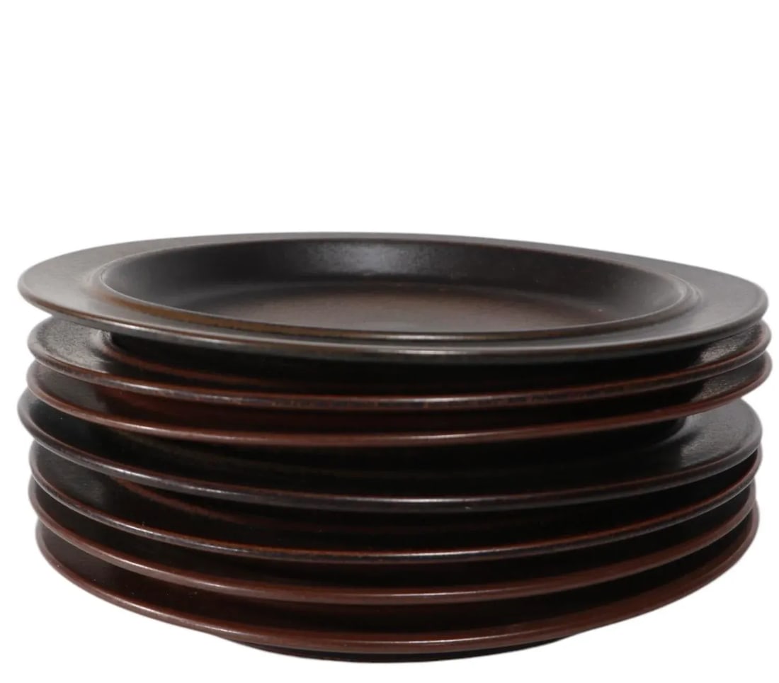 Lot of 7 Arabia Ruska Dinner Plates by Ulla Procope Finland Circa 1960's - 9