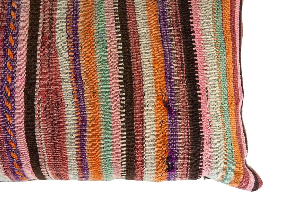 Large Antique Turkish Kilim Pillow - 3