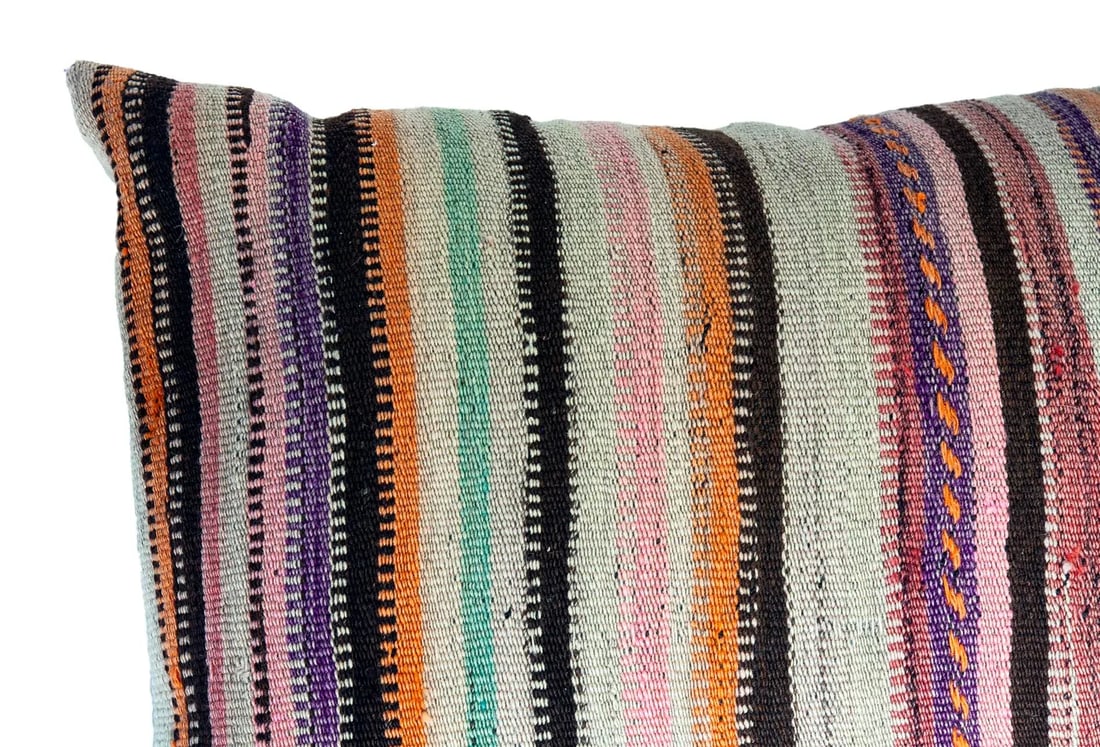 Large Antique Turkish Kilim Pillow - 4
