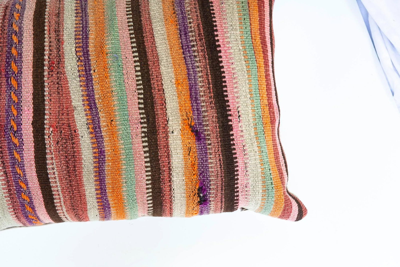 Large Antique Turkish Kilim Pillow - 5