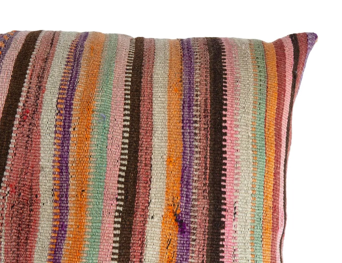 Large Antique Turkish Kilim Pillow - 6
