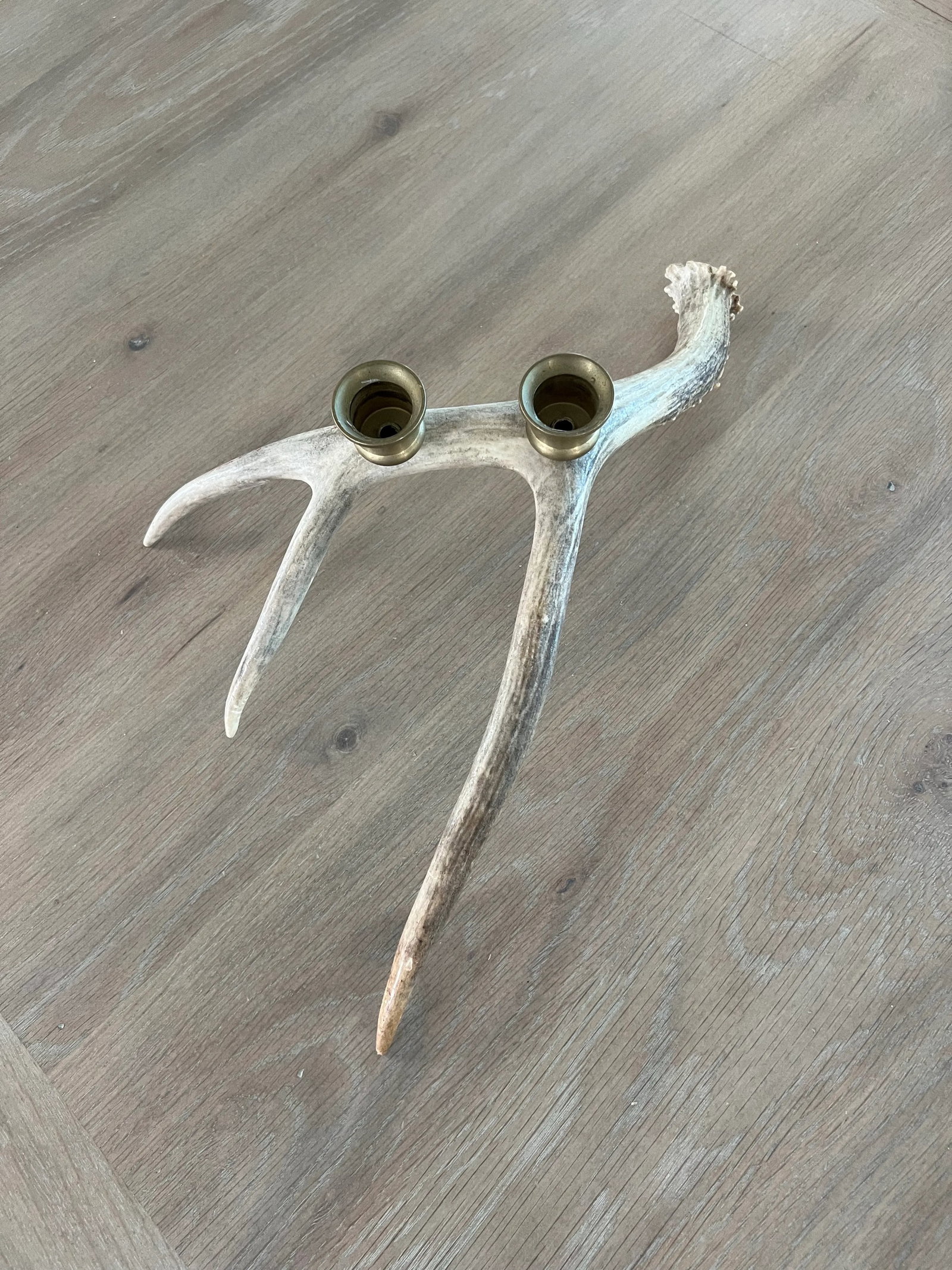 Vintage Natural Drop Deer Antler Candelabra - 8