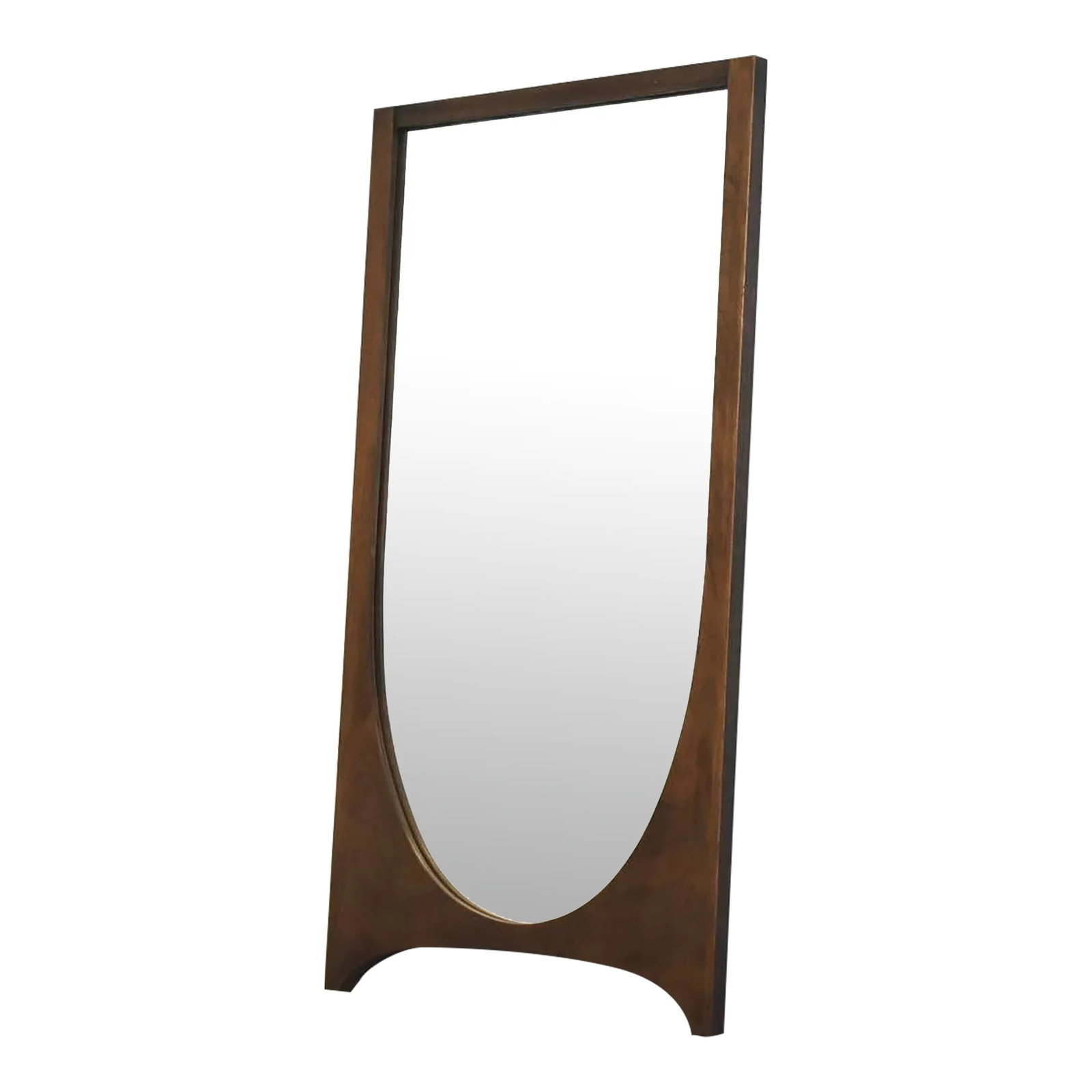 1960s Broyhill Brasilia Walnut Mirror: A mid century modern walnut mirror by Broyhill Brasilia Condition: Alterations: Original Condition Unaltered Imperfections: Some Imperfections Condition Notes: Excellent Origin: United States