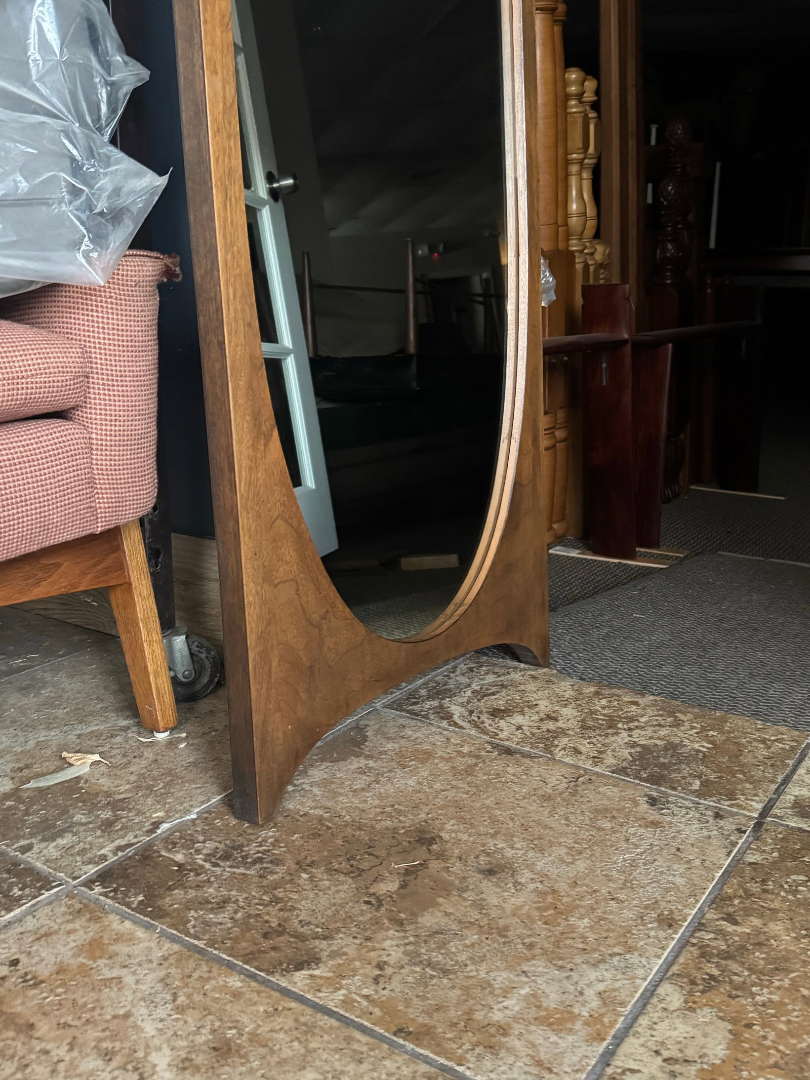 1960s Broyhill Brasilia Walnut Mirror - 6