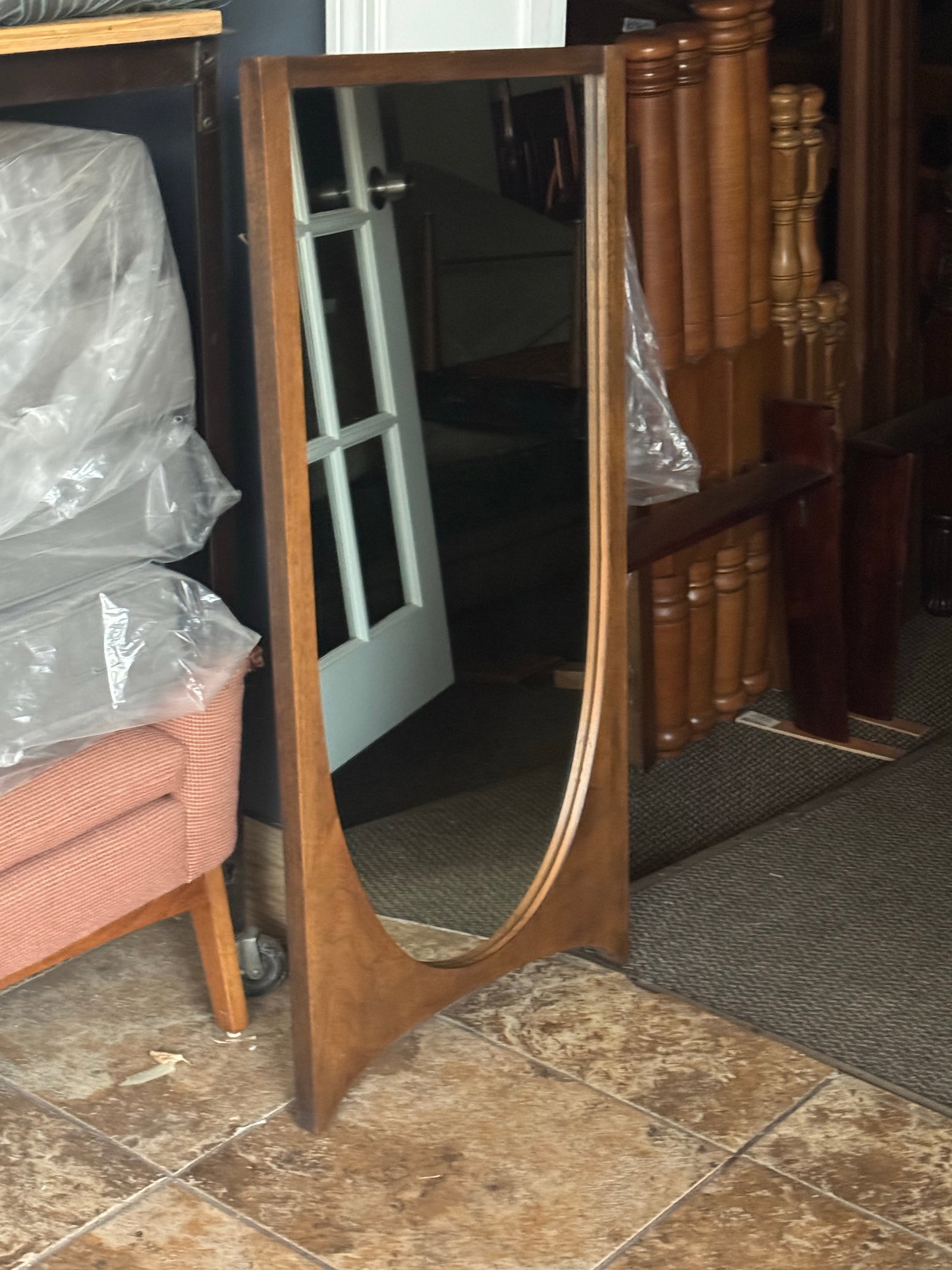 1960s Broyhill Brasilia Walnut Mirror - 7