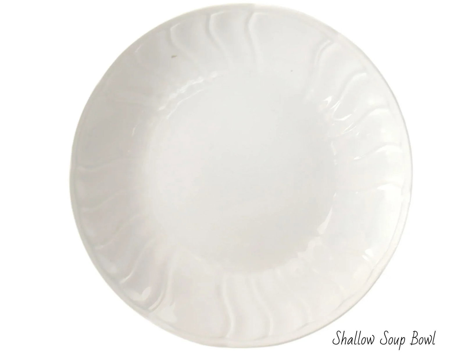 French Gien White Porcelain Dinner Set | Service for 10 - 3