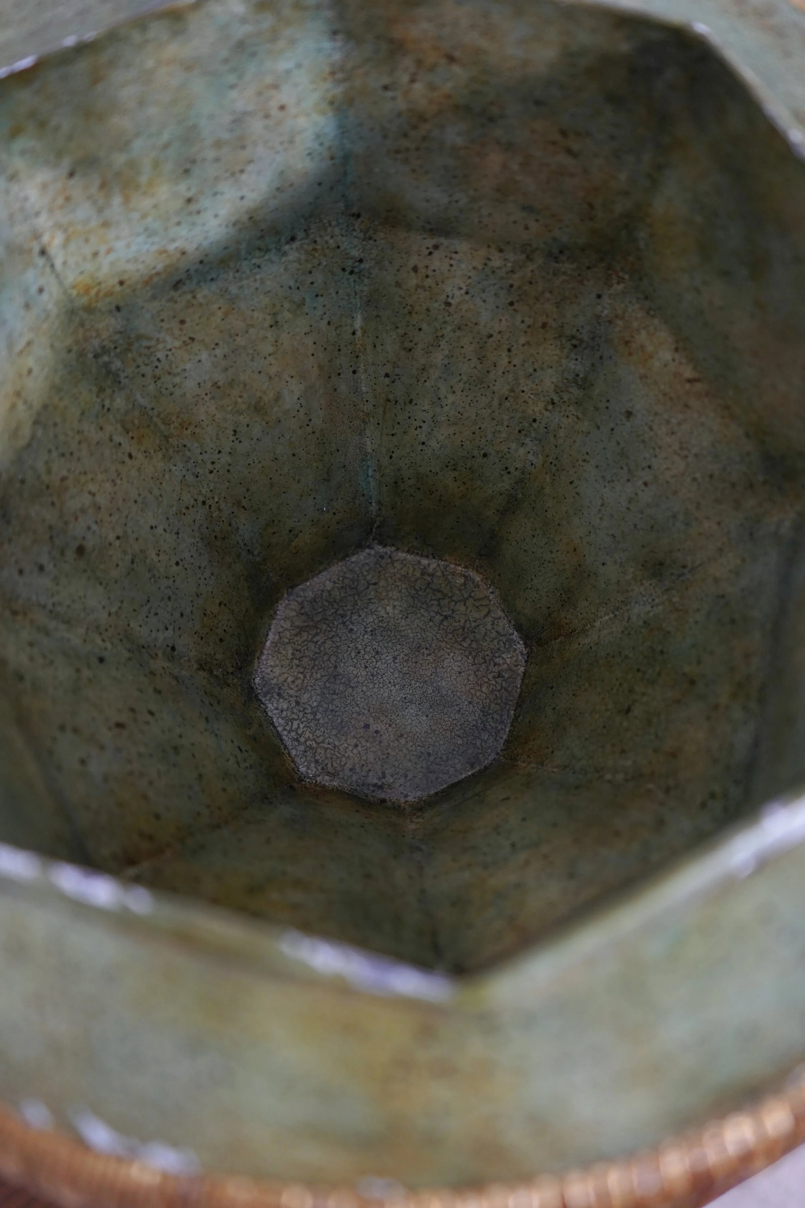 Maitland-Smith Green & Bronze Lidded Urn - 10