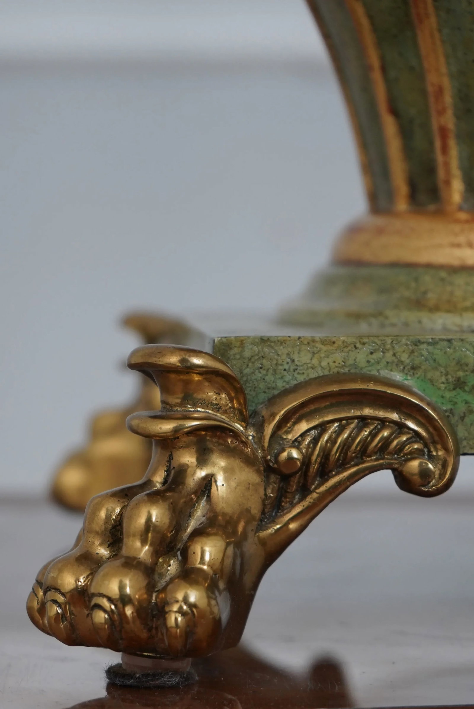 Maitland-Smith Green & Bronze Lidded Urn - 5