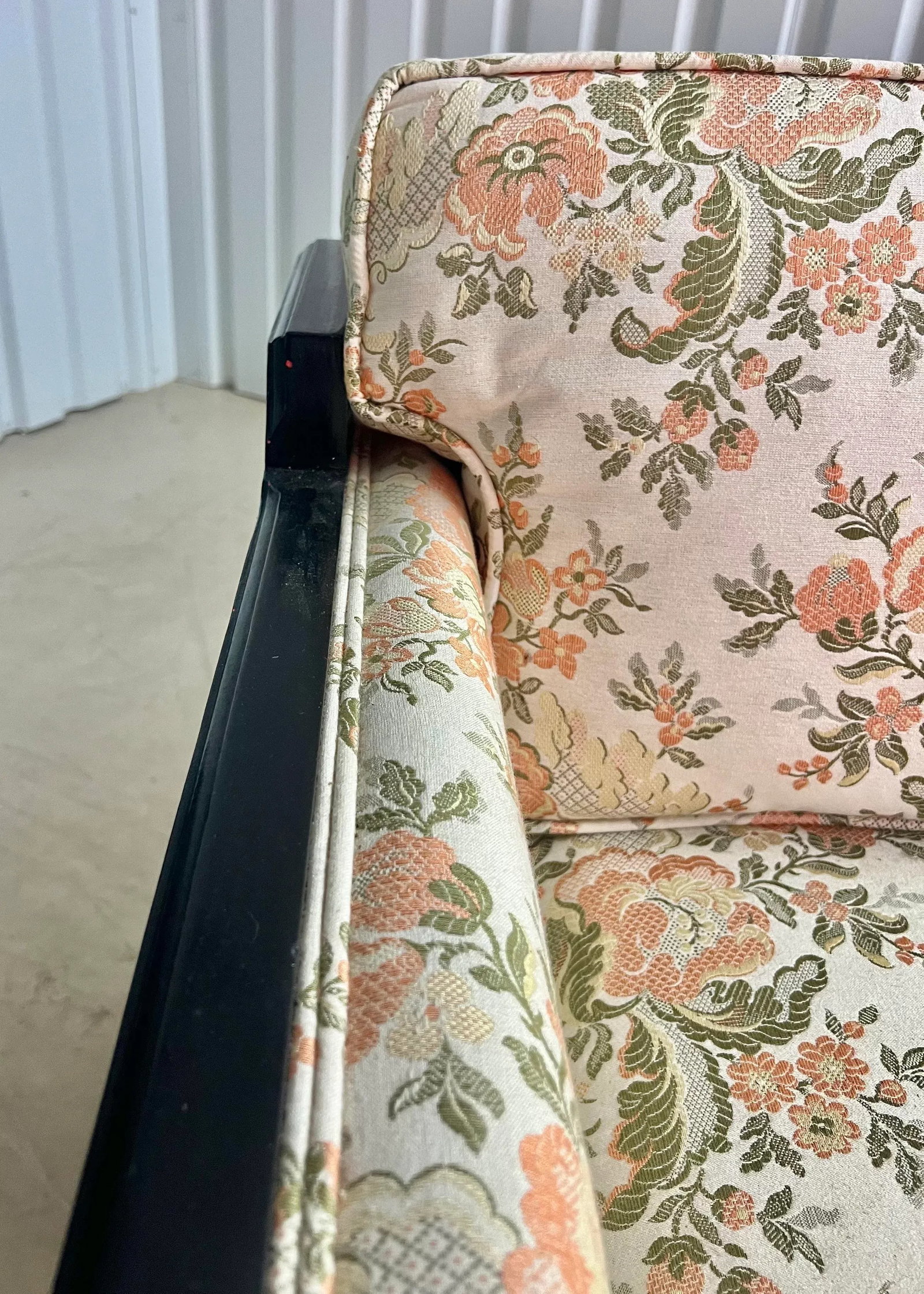 Late 20th Century Black Tony Duquette Style Lacquer Chinoiserie Sofa by Key City - 7