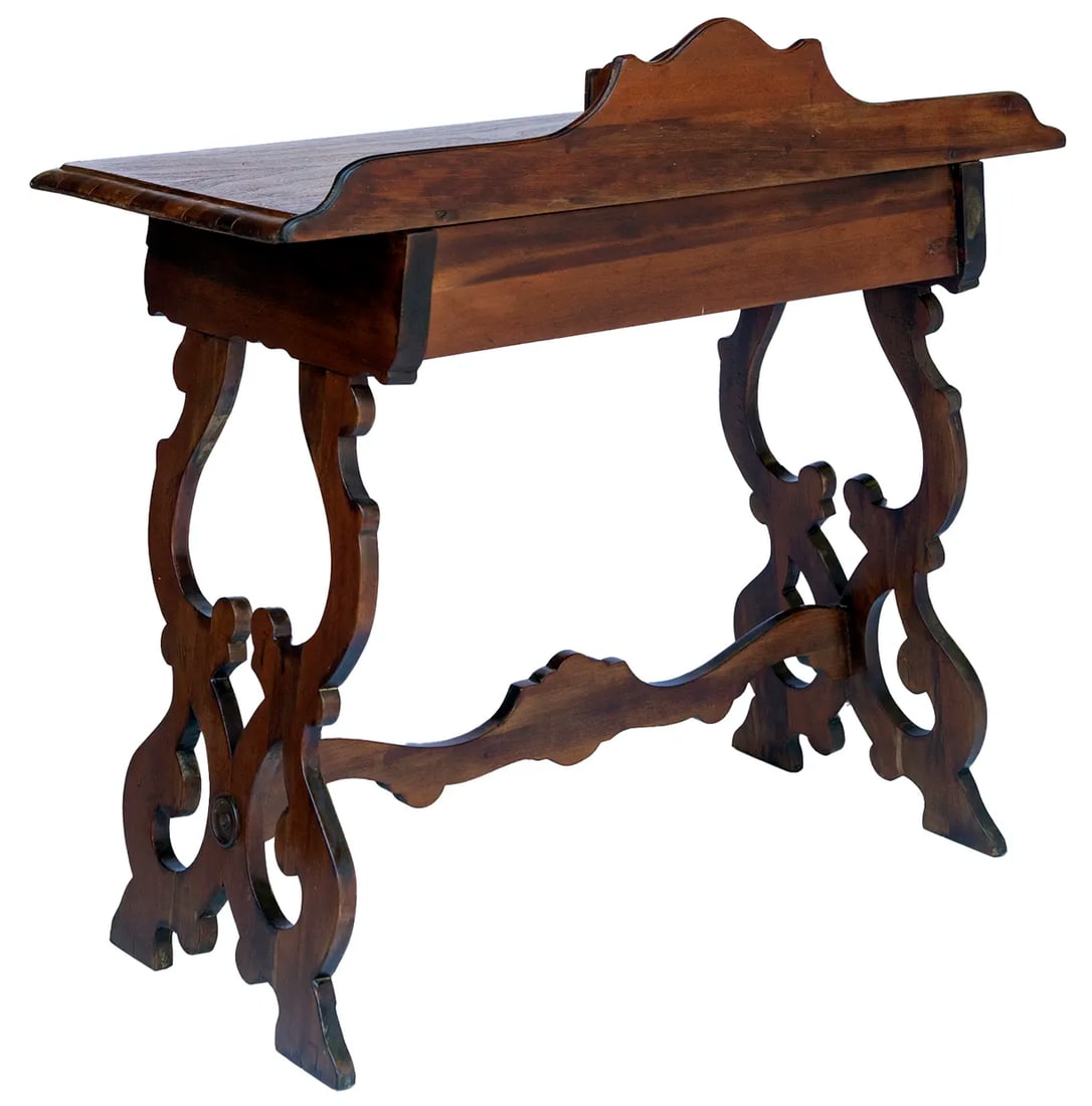 Antique Wooden 1920's Desk With Drawer - 4