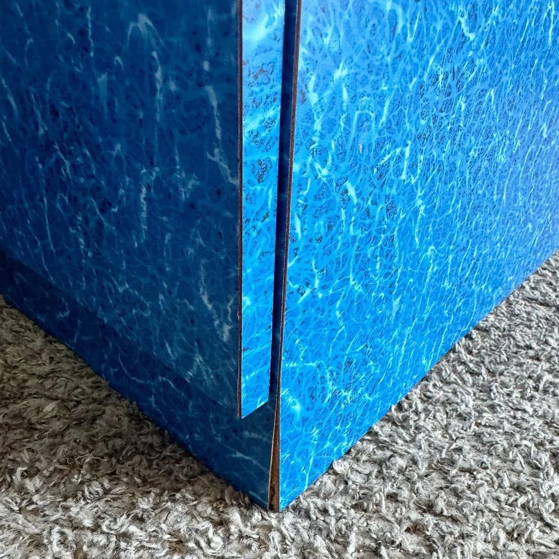 Postmodern Aquatic Blue Laminate Nightstands - a Pair - 8