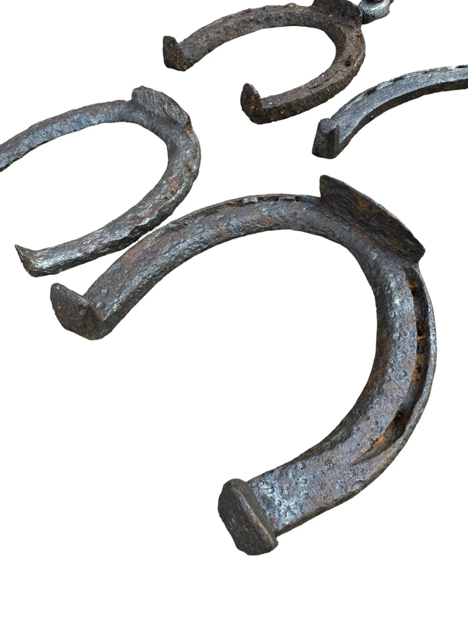 Early 20th Century Rustic Horseshoes Wall Decor- Set of 5 - 5