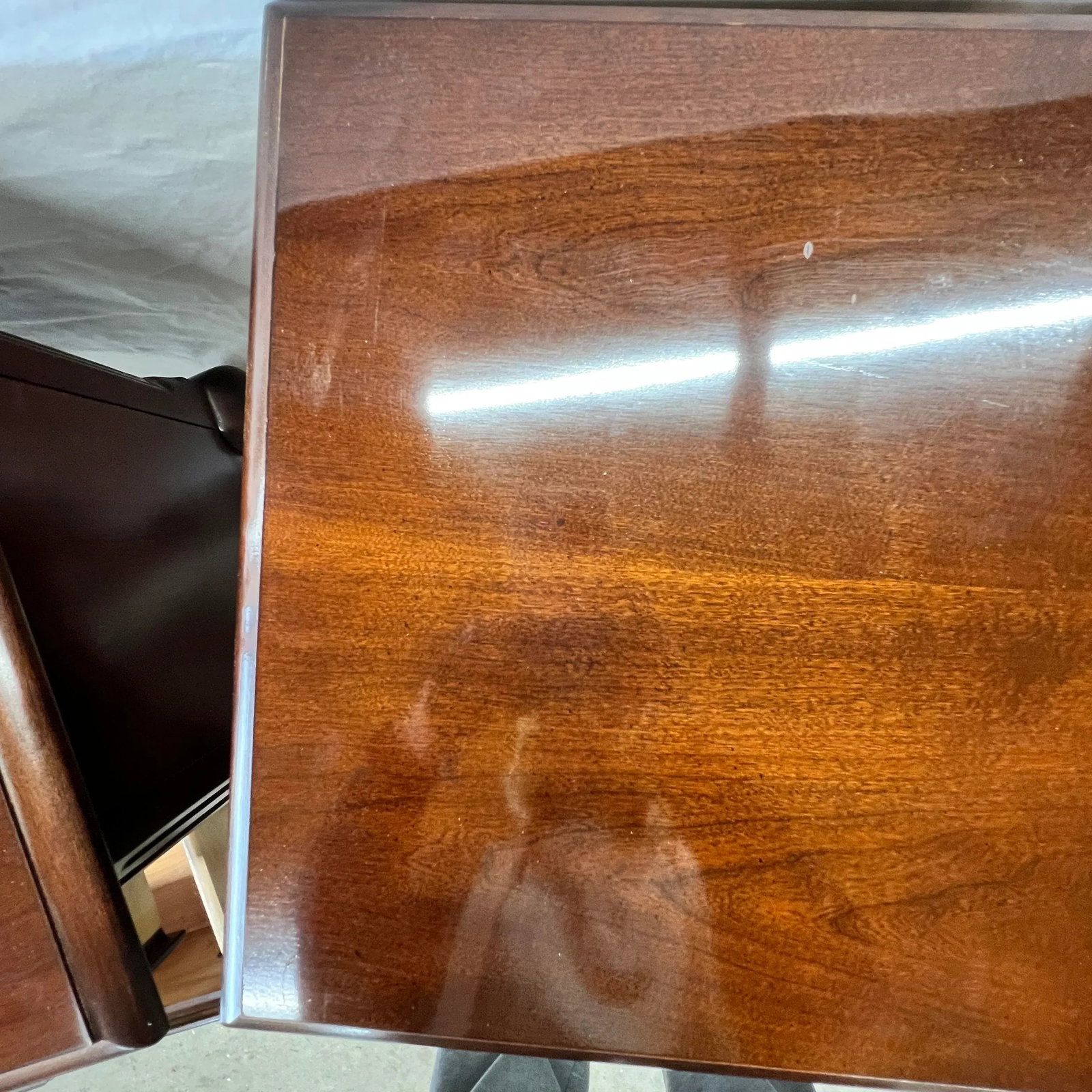 Thomasville Mahogany Two Drawer Large Size Nightstand/ Side Table - A Pair - 8