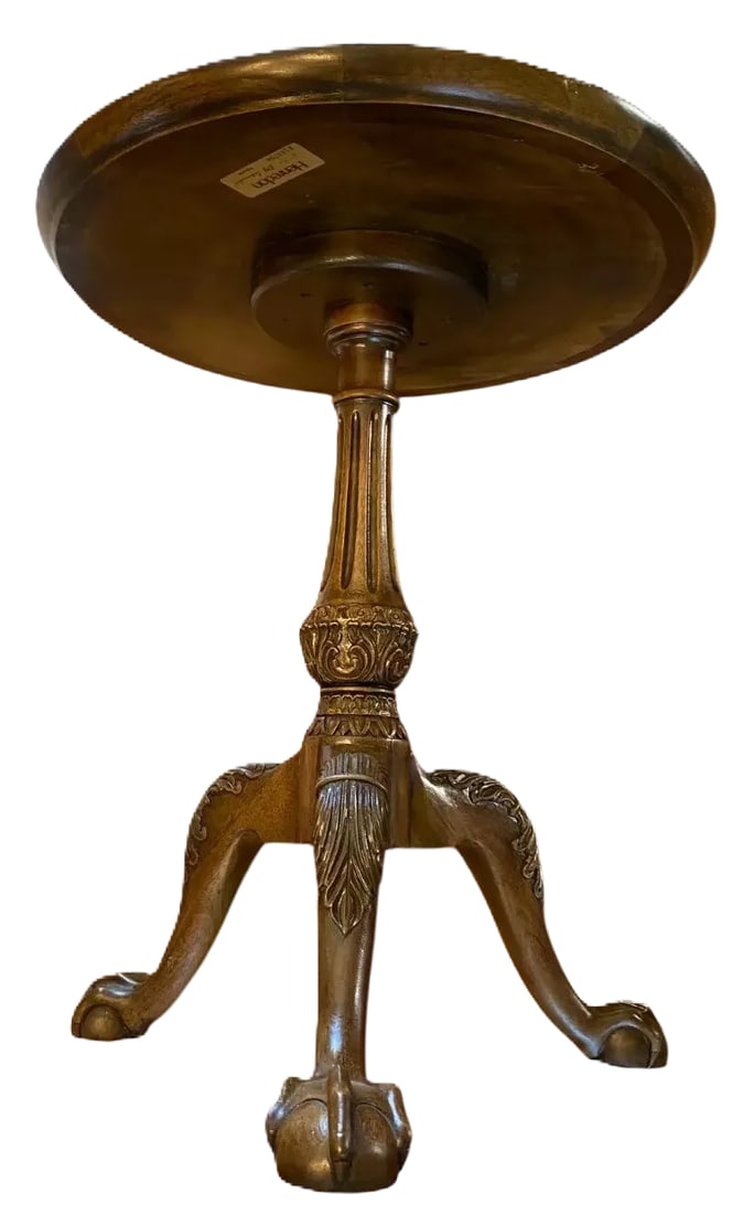 Henredon Vintage Mahogany George III Style Chippendale Round Side Table, Late 20th Century - 2