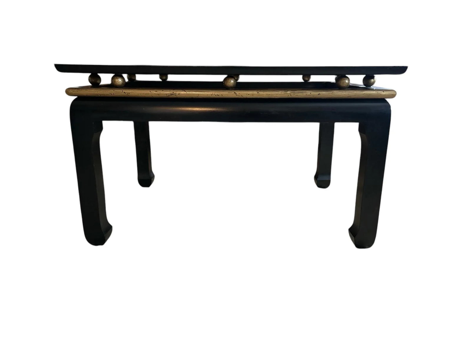 Mid 20th Century Vintage Asian Black and Gold Coffee Table - 4