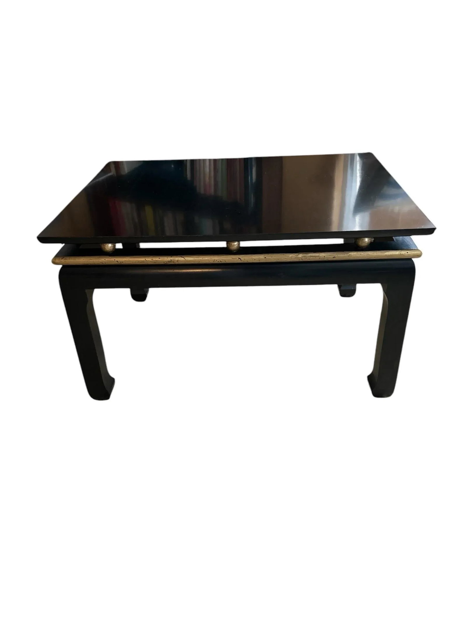 Mid 20th Century Vintage Asian Black and Gold Coffee Table - 6