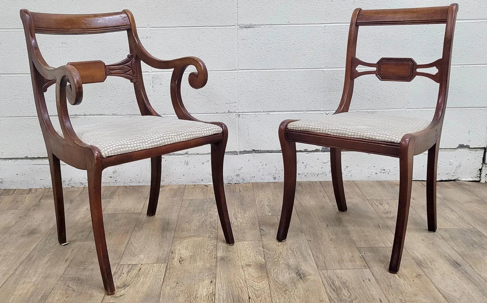 Vintage Drexel Duncan Phyfe Regency Style Dining Chairs - Pair - 2