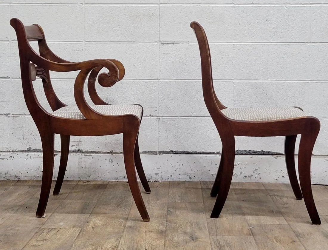 Vintage Drexel Duncan Phyfe Regency Style Dining Chairs - Pair - 9