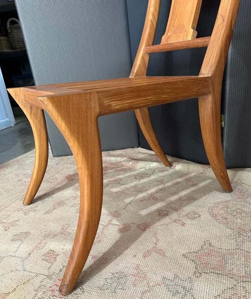 Michael Taylor Teak Klismos Chair - 6