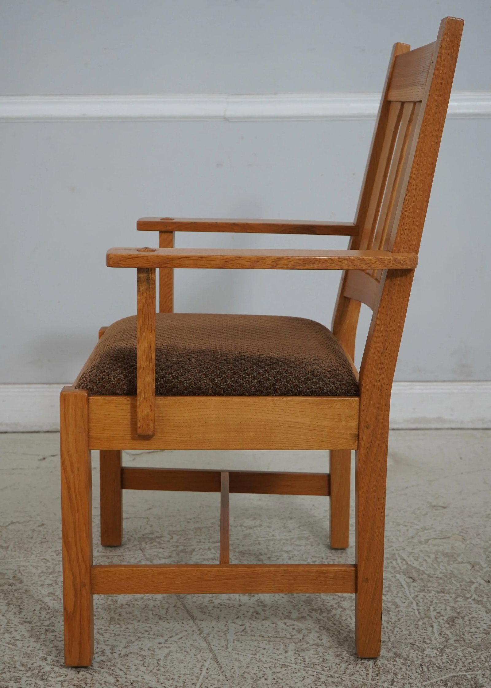 Pair Stickley Mission Oak Arts & Crafts Style Chairs - 3