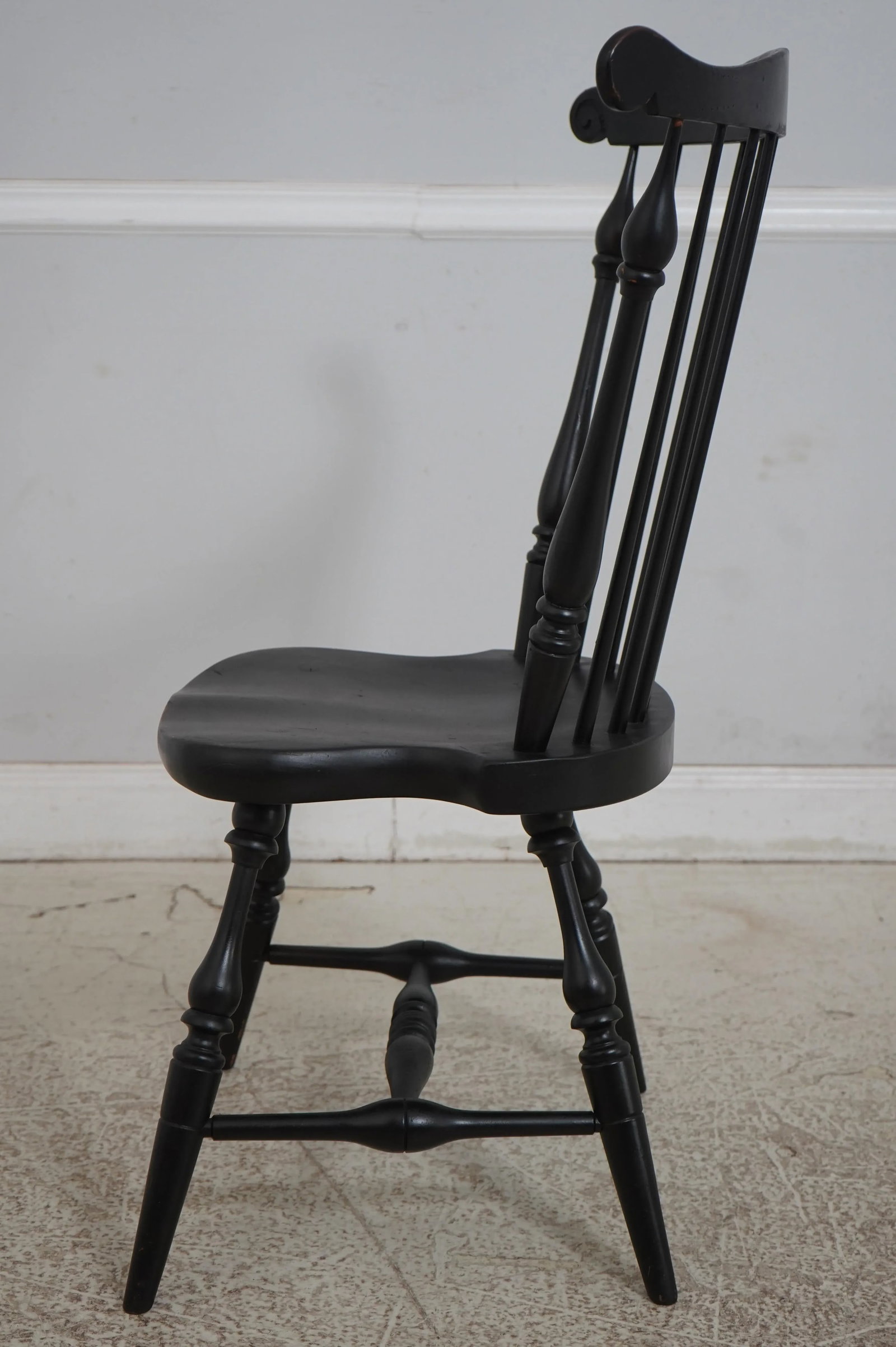 Pair Black Painted Comb Back Windsor Armchairs - 3