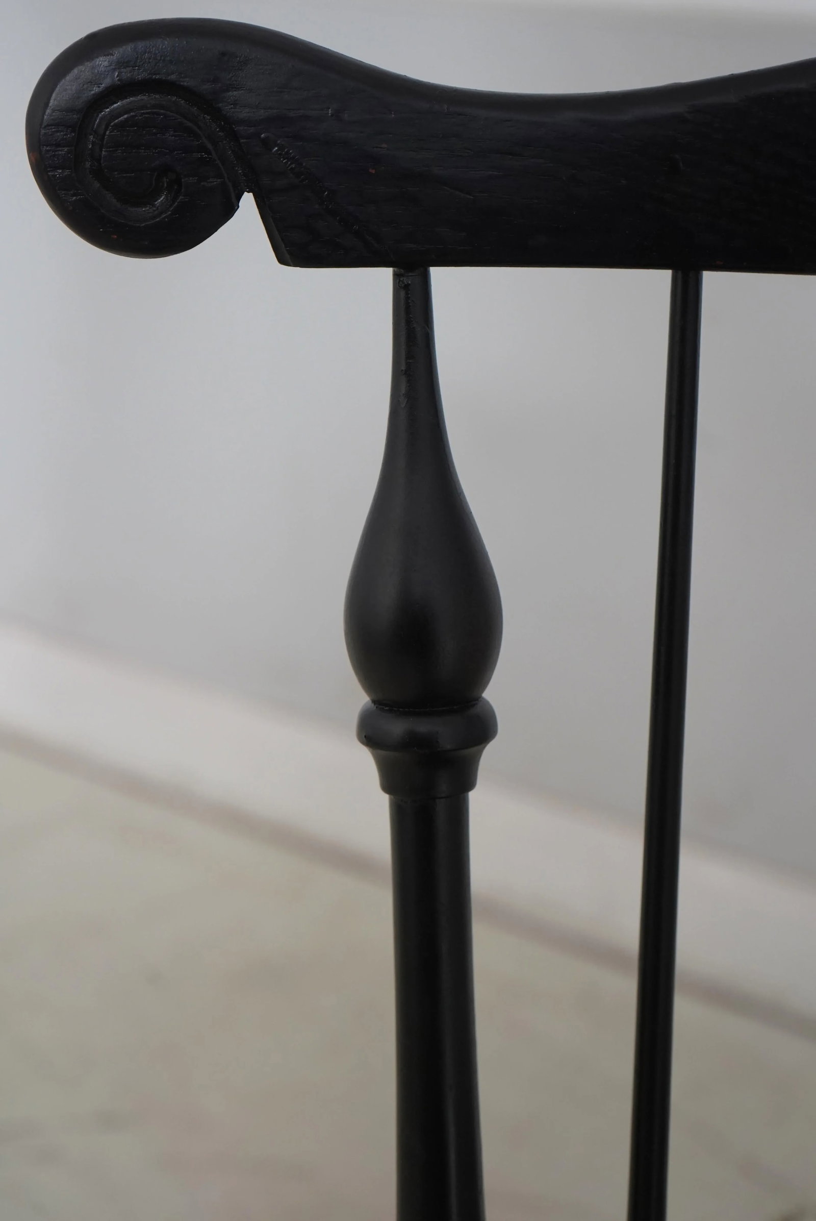 Pair Black Painted Comb Back Windsor Armchairs - 6