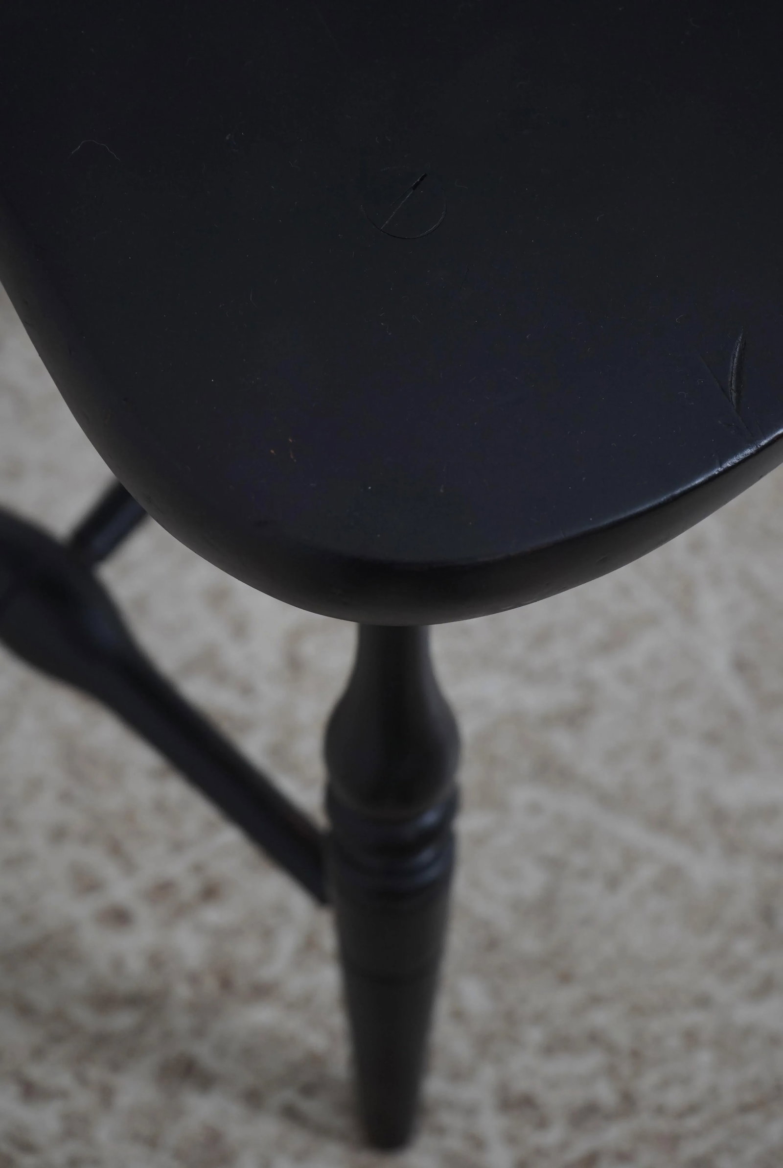 Pair Black Painted Comb Back Windsor Armchairs - 9