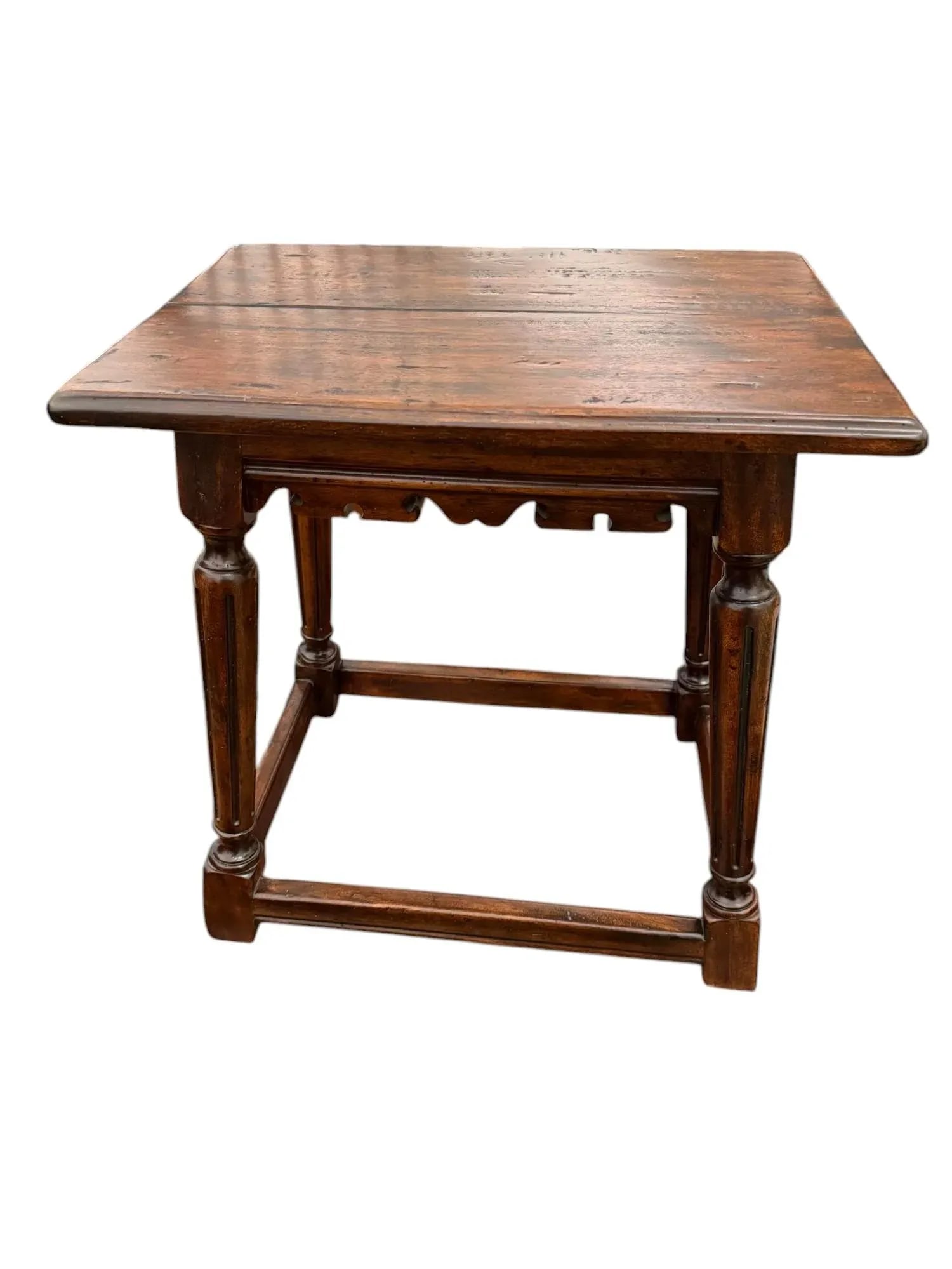 Theodore Alexander Castle Bromwich Collection Antiqued Wood Joynt Stool - 2
