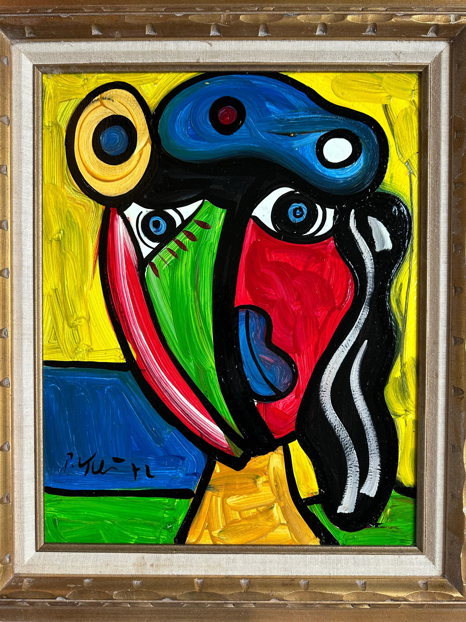 Picasso Style Painting by Peter Keil, 1972 - 2