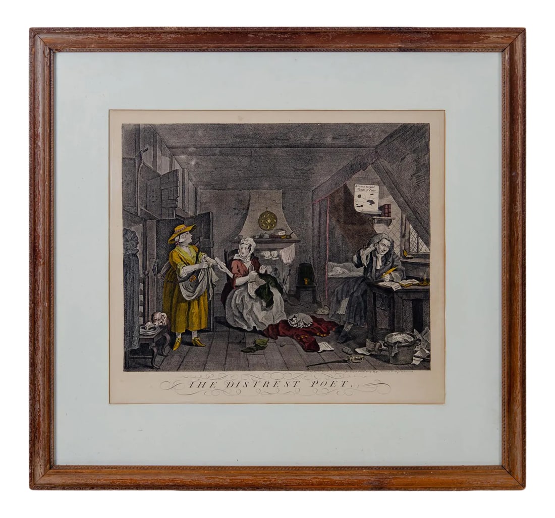 Early 19th Century William Hogarth the Distrest Poet (1 of 6)
