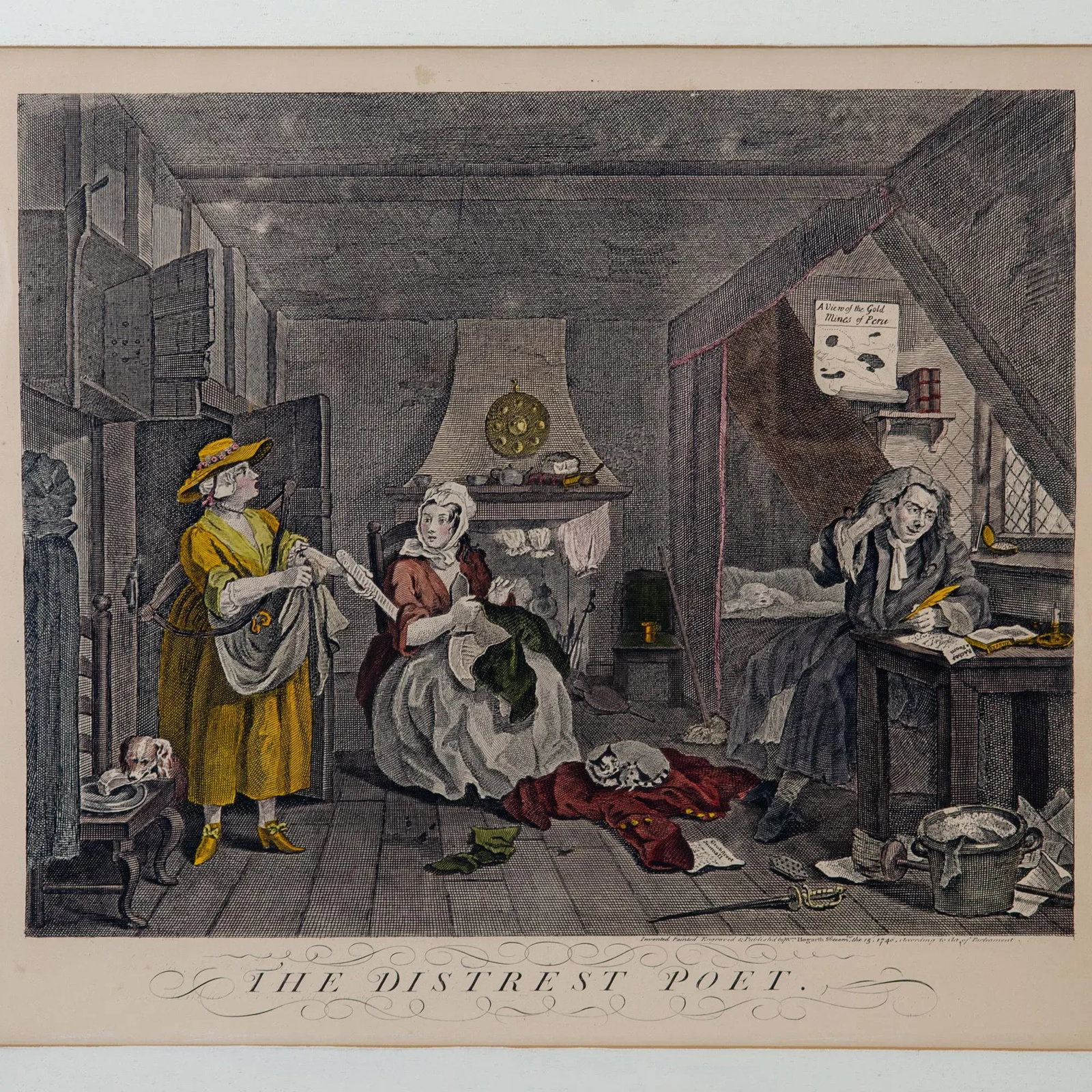 Early 19th Century William Hogarth the Distrest Poet - 2
