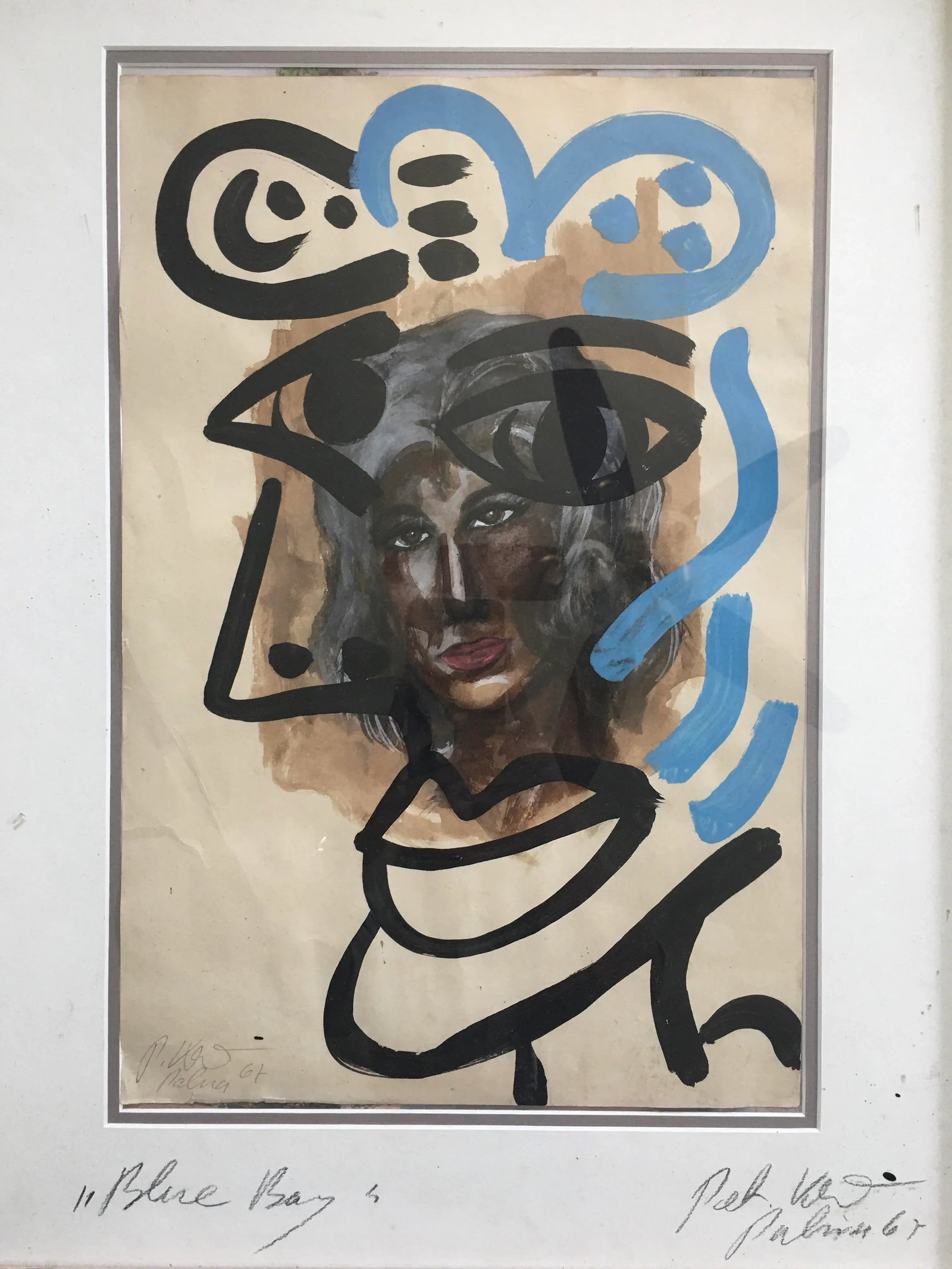 Blue Boy Titled Painting by Peter Keil, Palma 1967 - 2