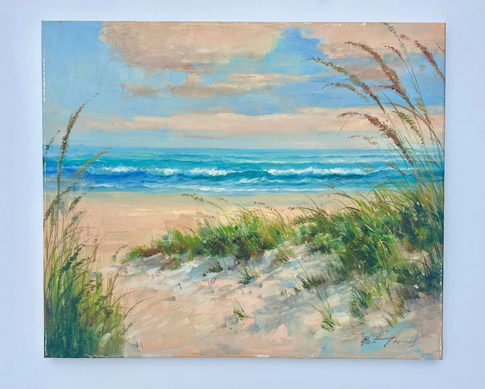 Beach Dune Scene, Original Oil on Canvas by Matt Thomas - 2