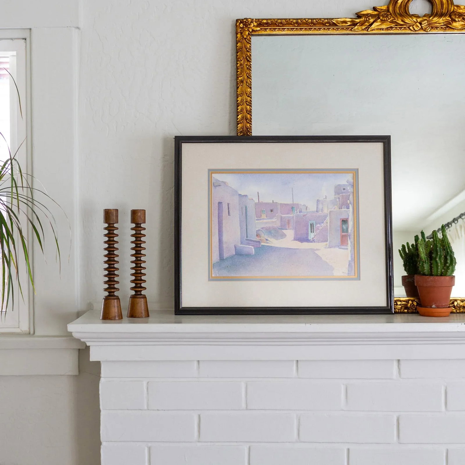 Watercolor of a Village in New Mexico by Leigh Anne Boy - 5