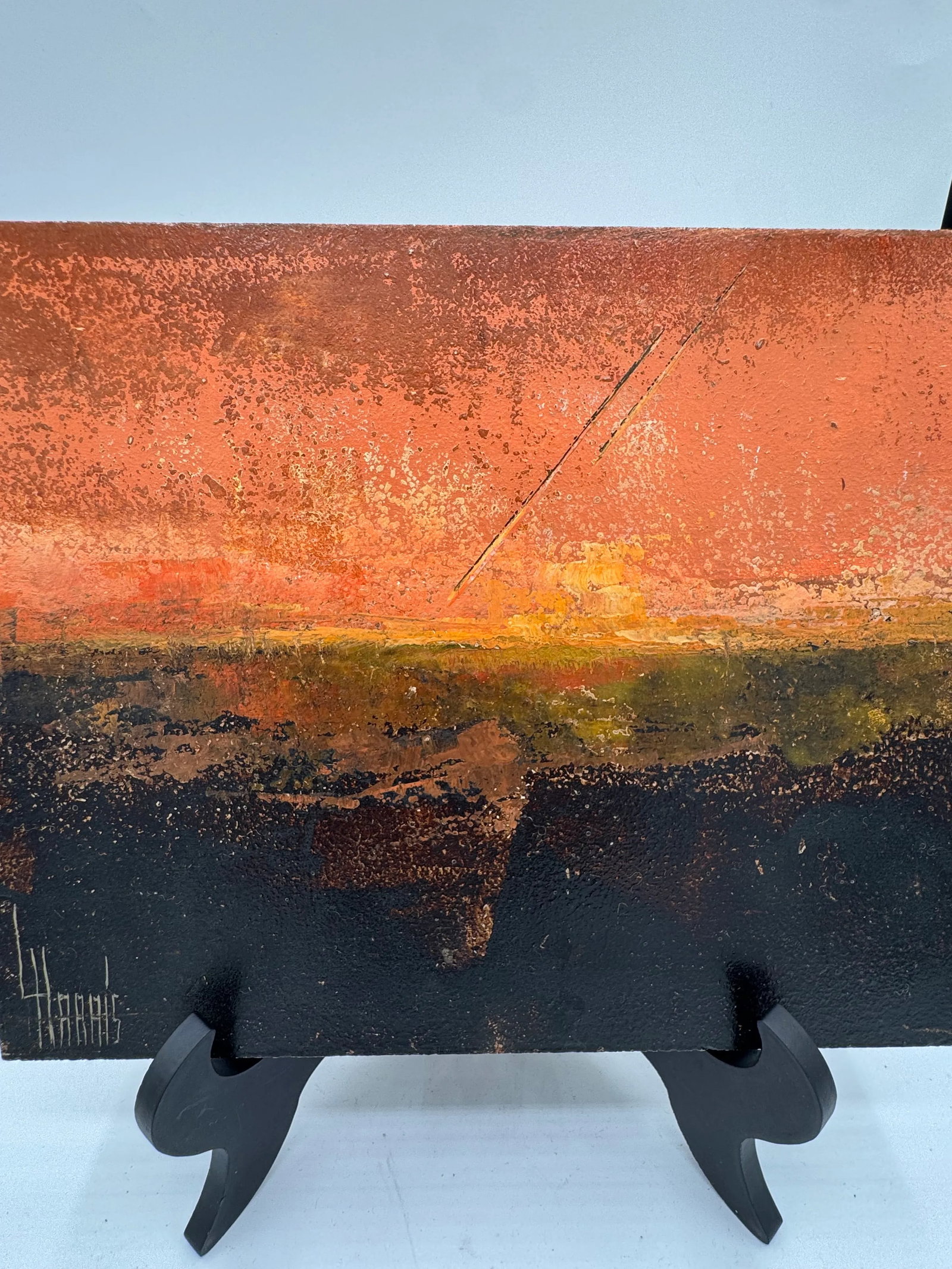 Mid 20th Century Abstract Signed Contemporary Painting on Board - 2
